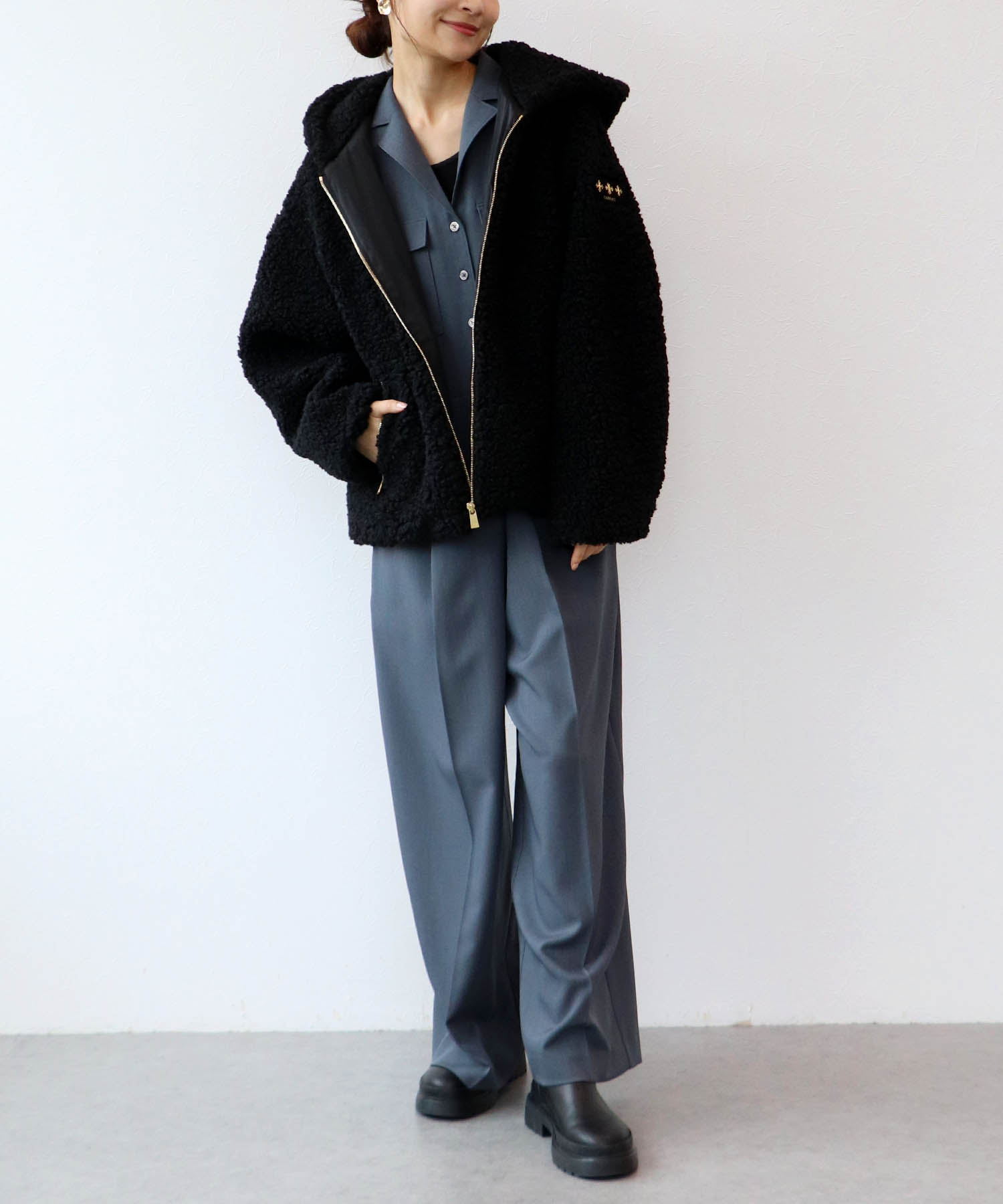 【タトラス/TATRAS】 IPAMA ボアフードブルゾン