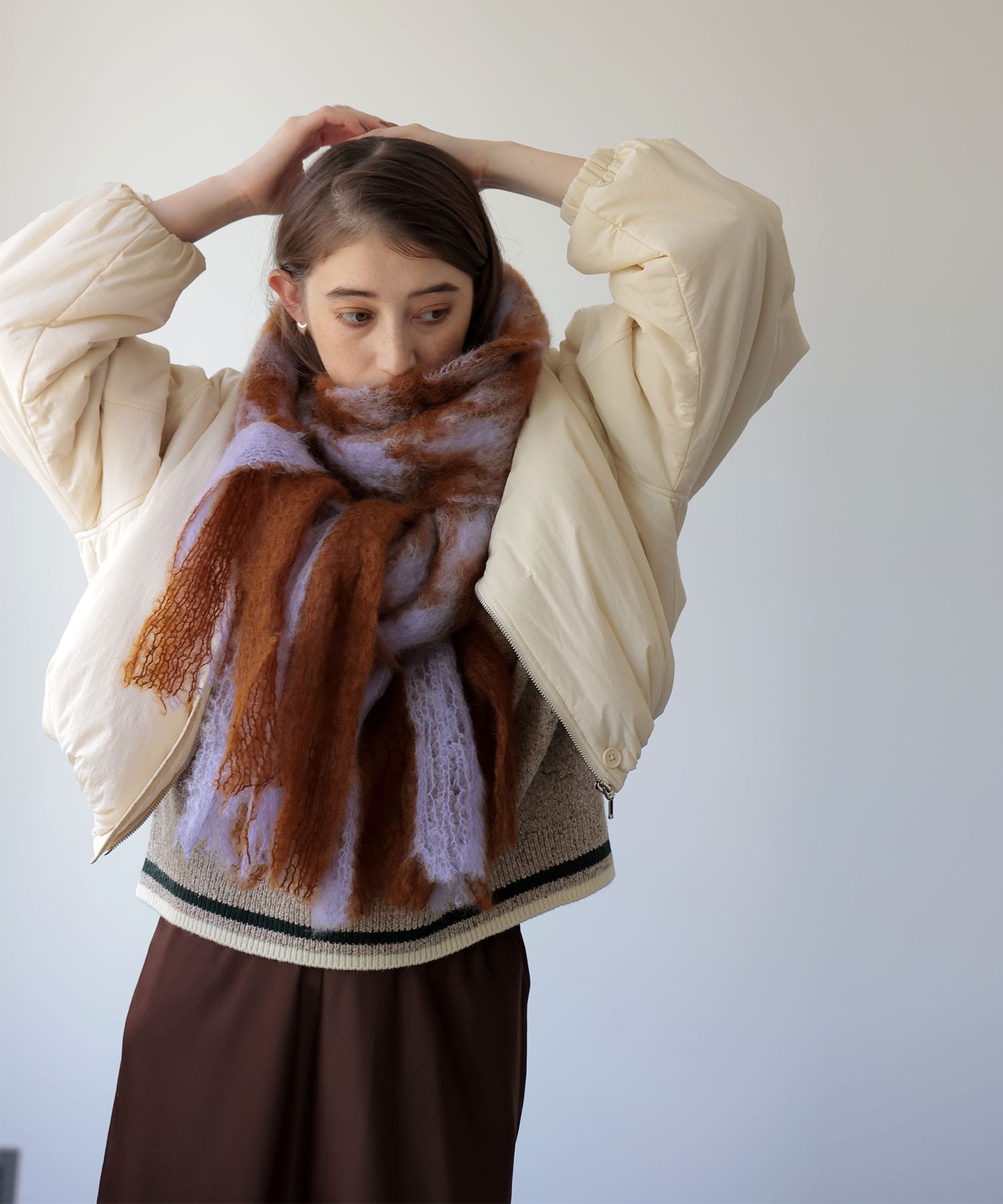 モヘアストール FOULARD PATA DE GALLO 【マンタスエスカライ/MANTAS EZCARAY】