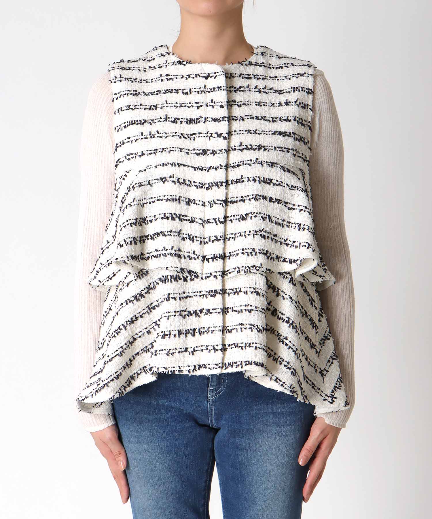 ツィードフリルベスト