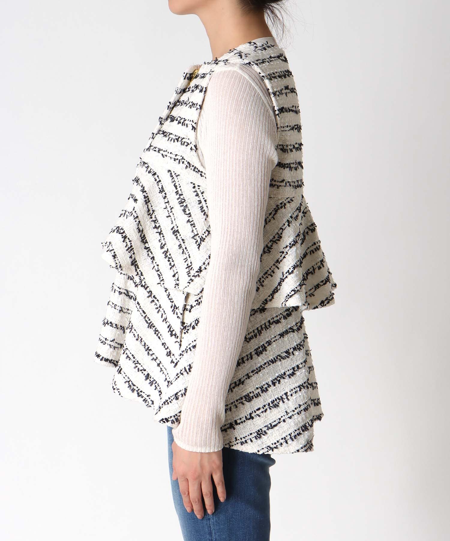 ツィードフリルベスト