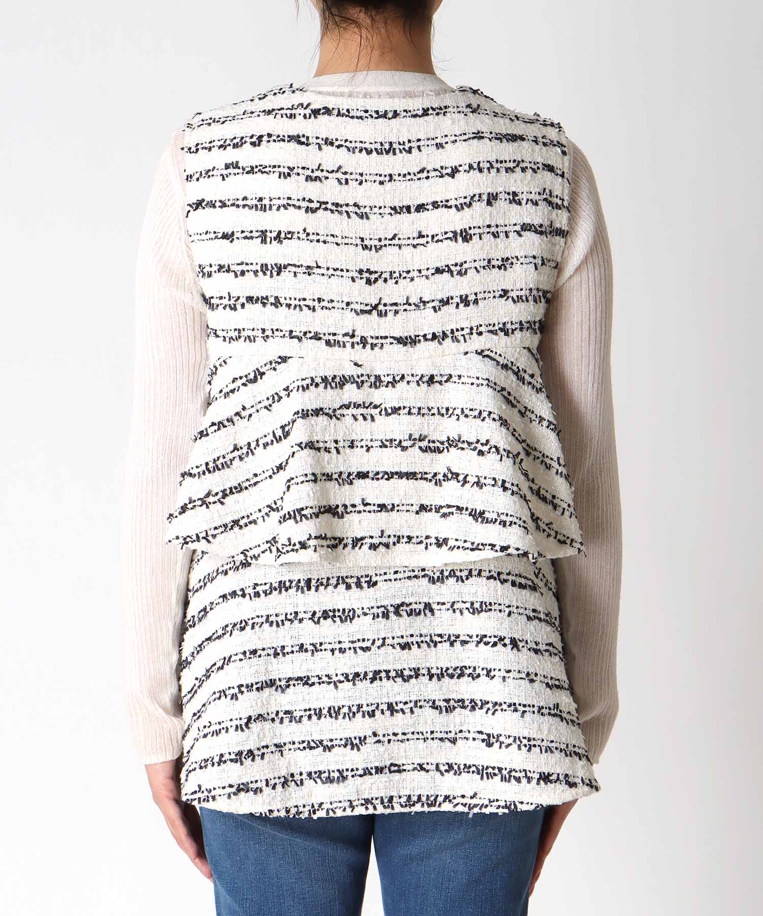 ツィードフリルベスト