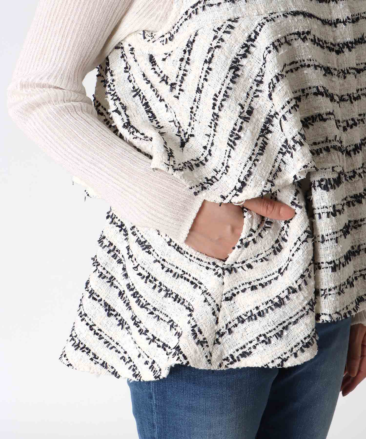 ツィードフリルベスト