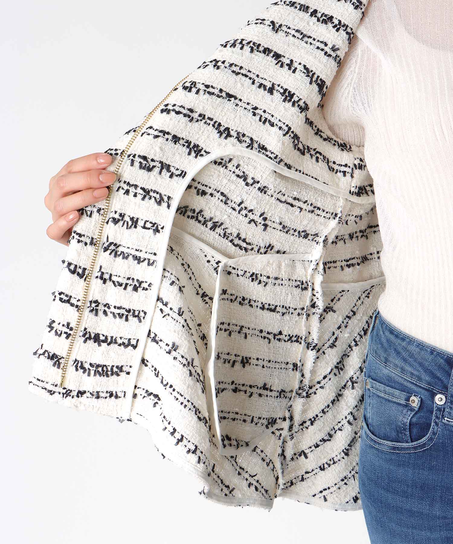 ツィードフリルベスト