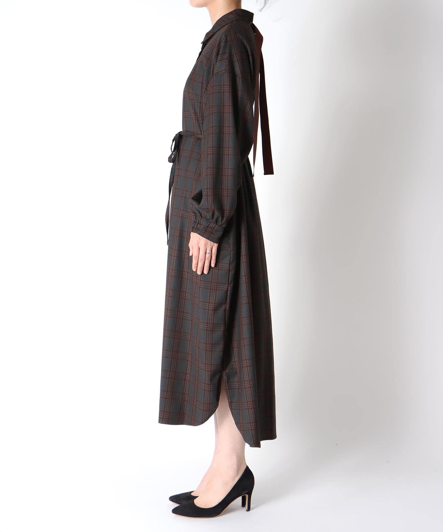 ロングシャツワンピース