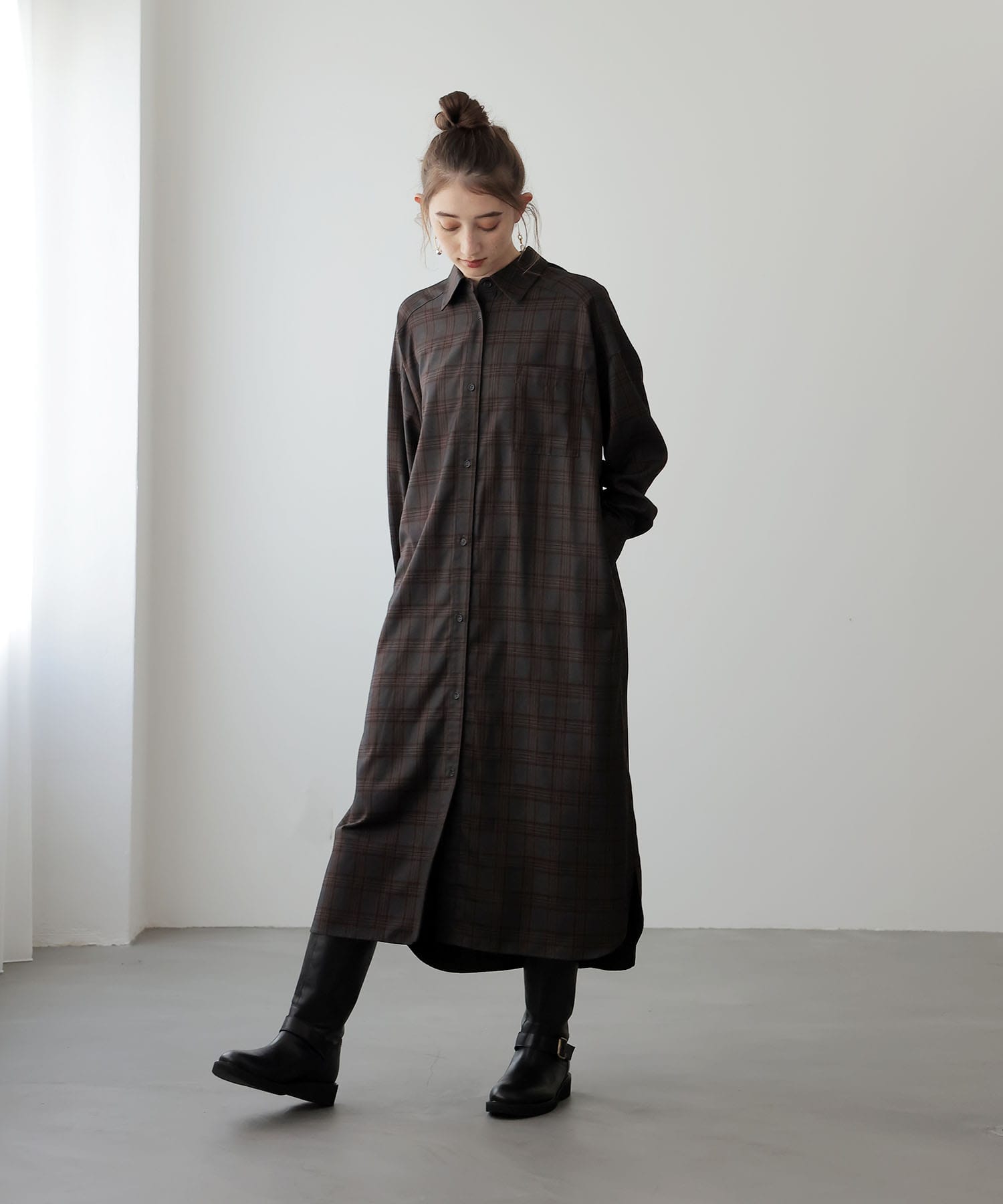 【10月16日予約販売】ロングシャツワンピース