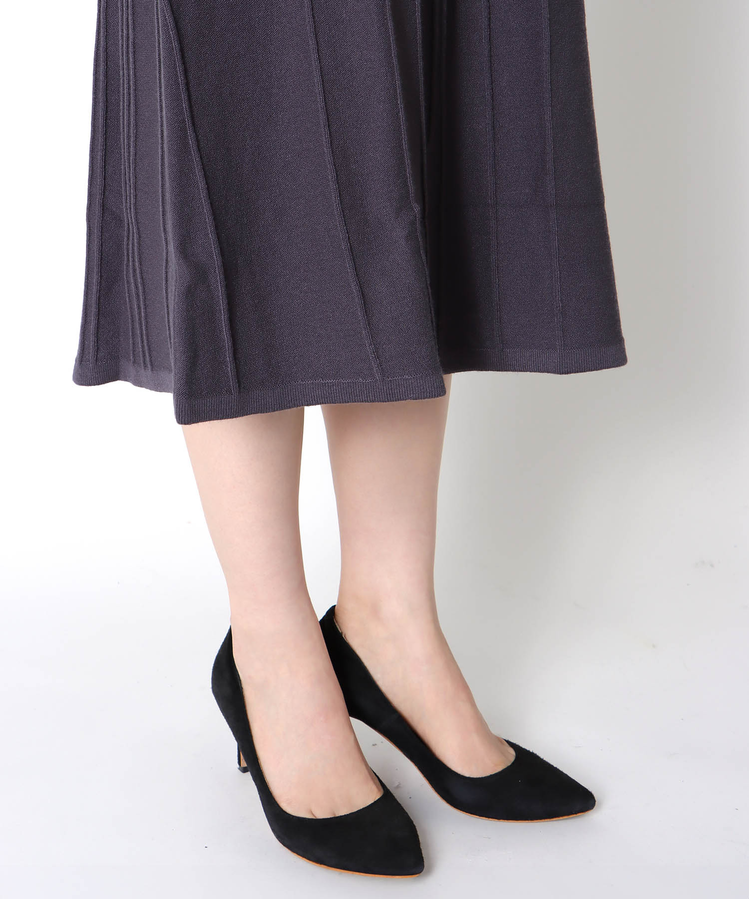 【8月28日予約販売】ニットプリーツAラインワンピース【WEB限定】