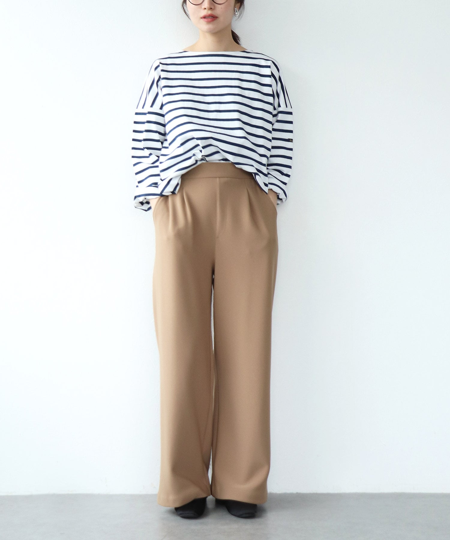 裏フリースワイドパンツ