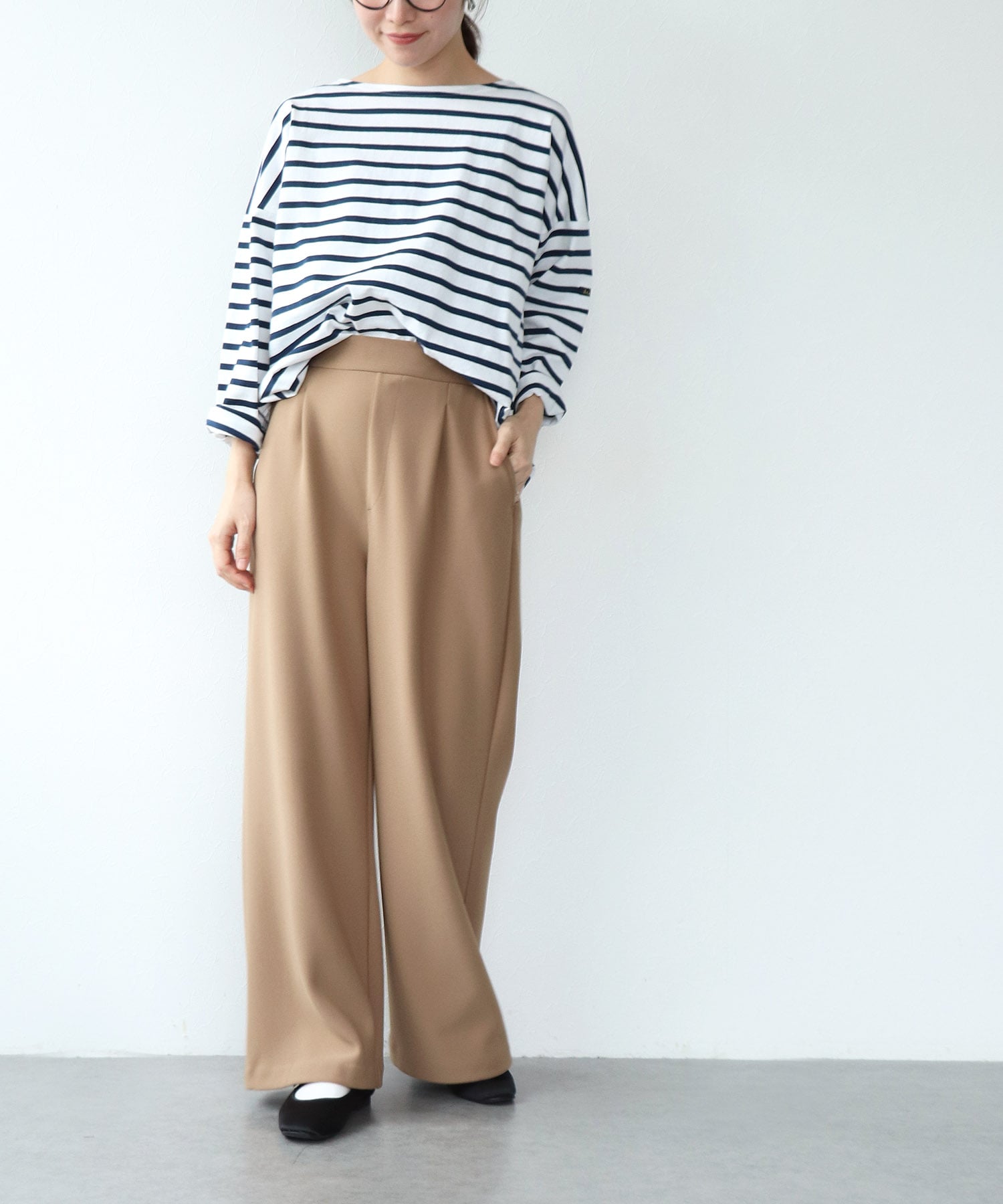 裏フリースワイドパンツ