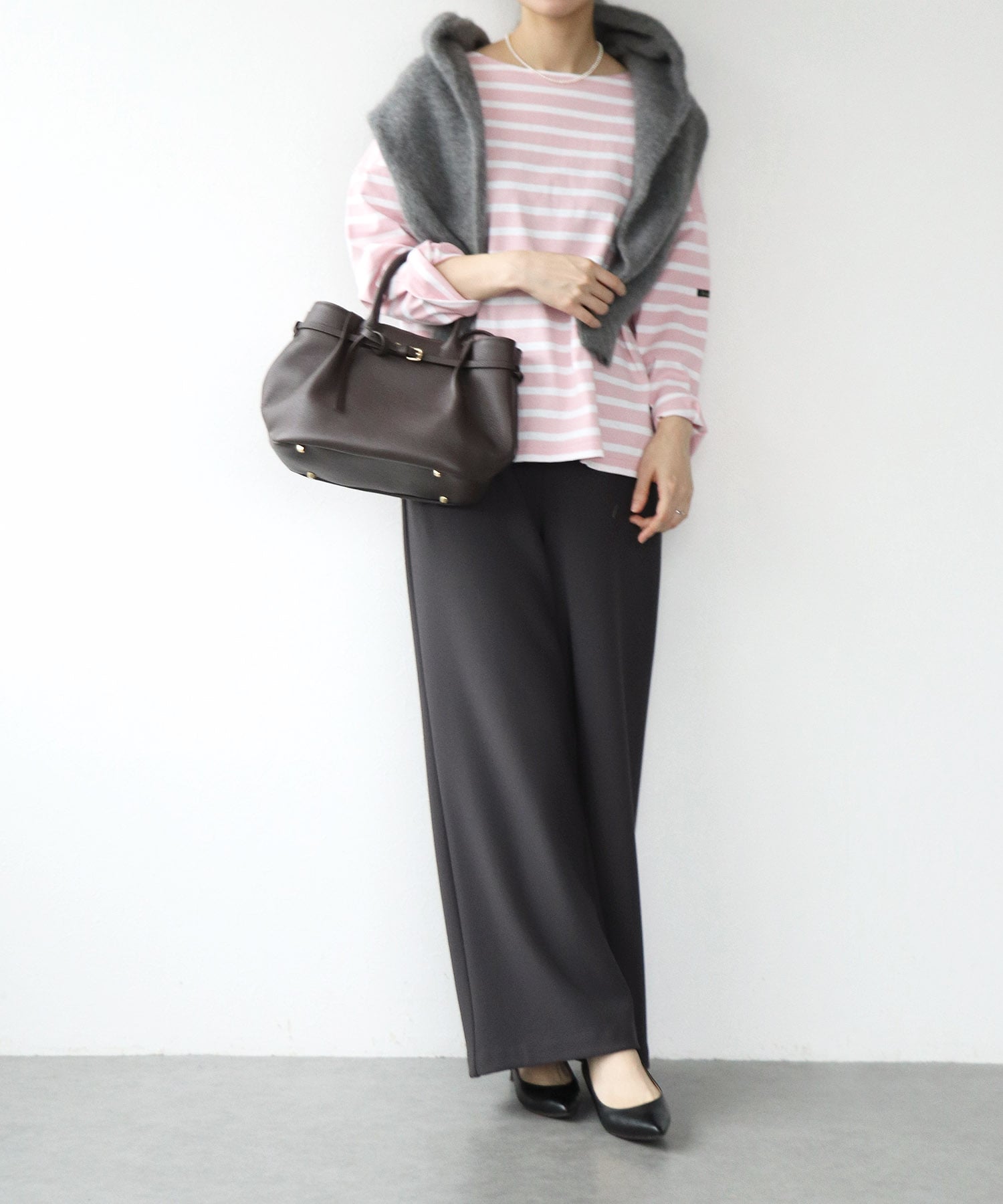 裏フリースワイドパンツ