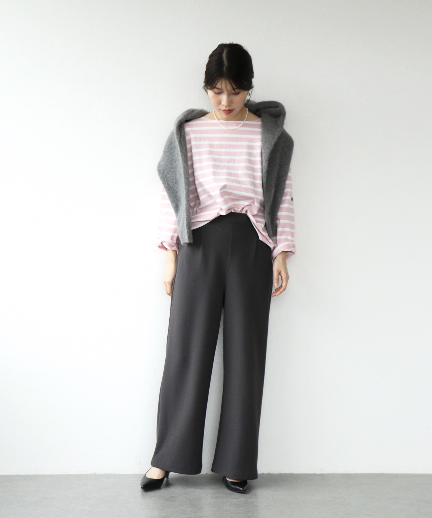 裏フリースワイドパンツ