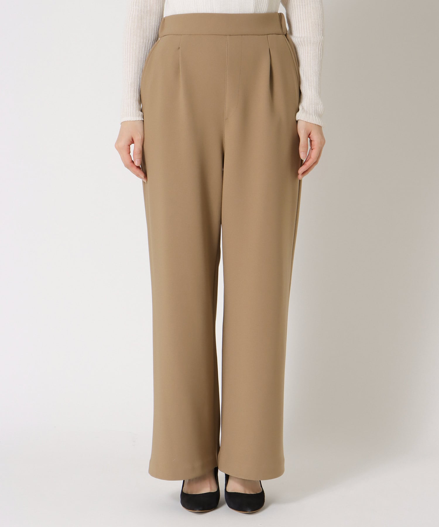 裏フリースワイドパンツ