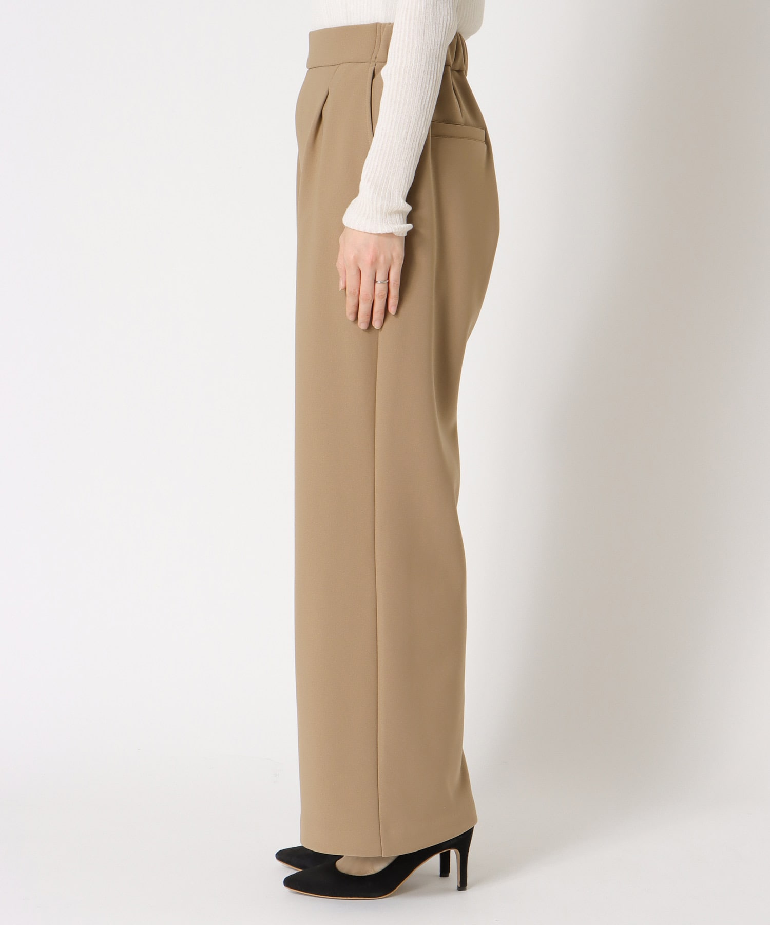 裏フリースワイドパンツ