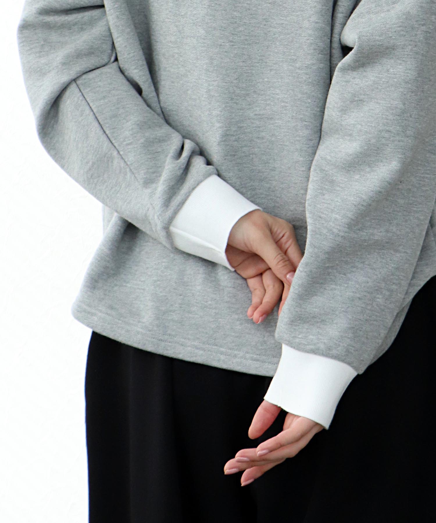 裏毛ポロ衿プルオーバー