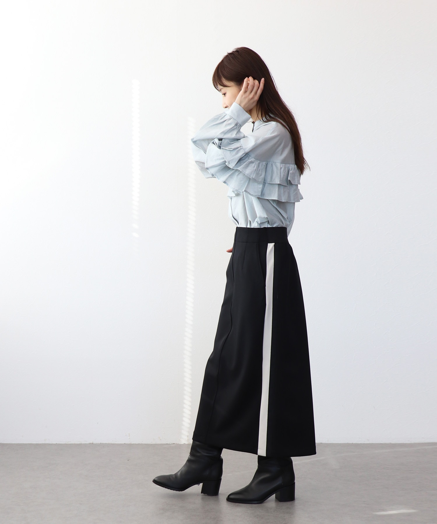 ダブルフリルシャツ