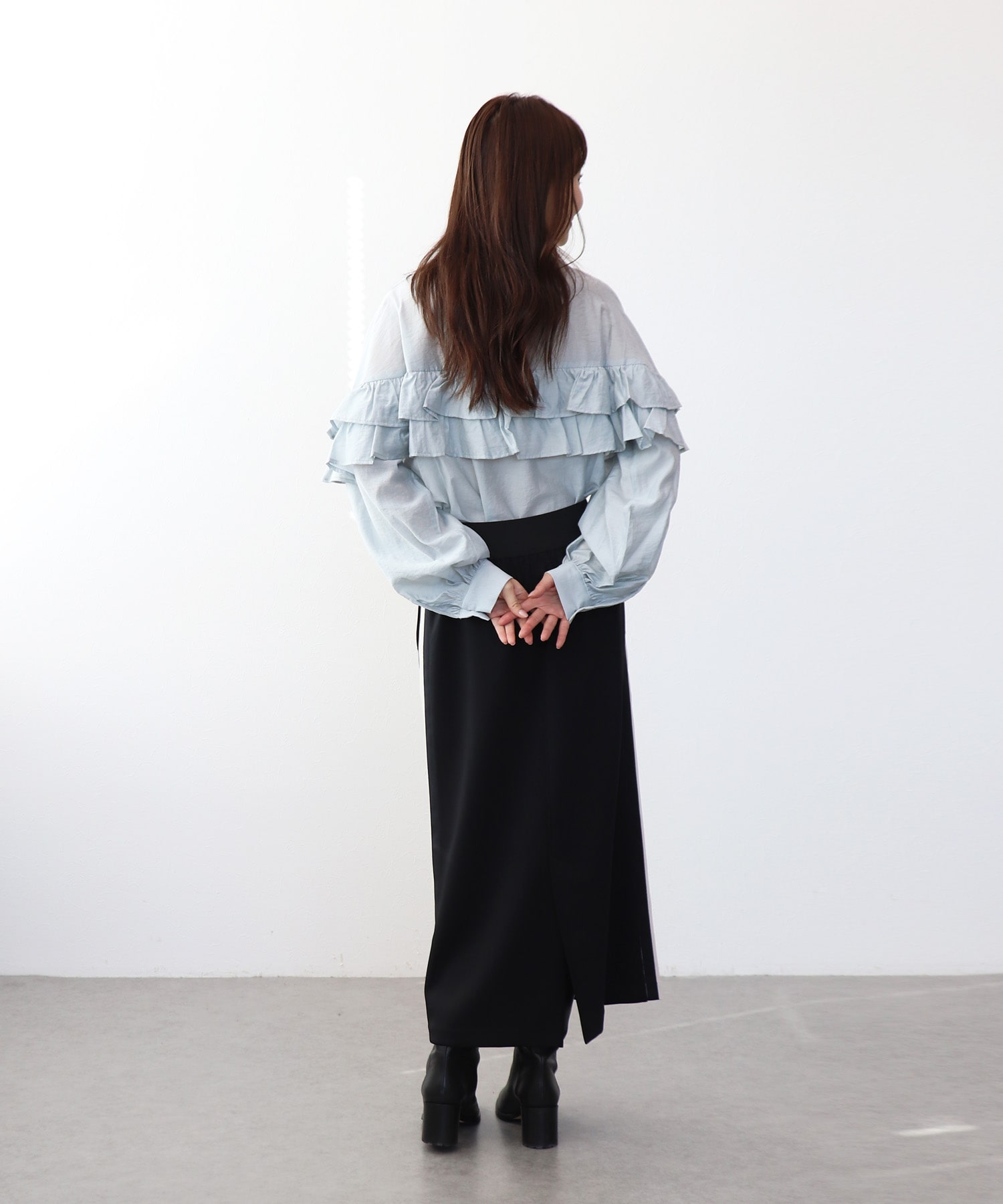 ダブルフリルシャツ