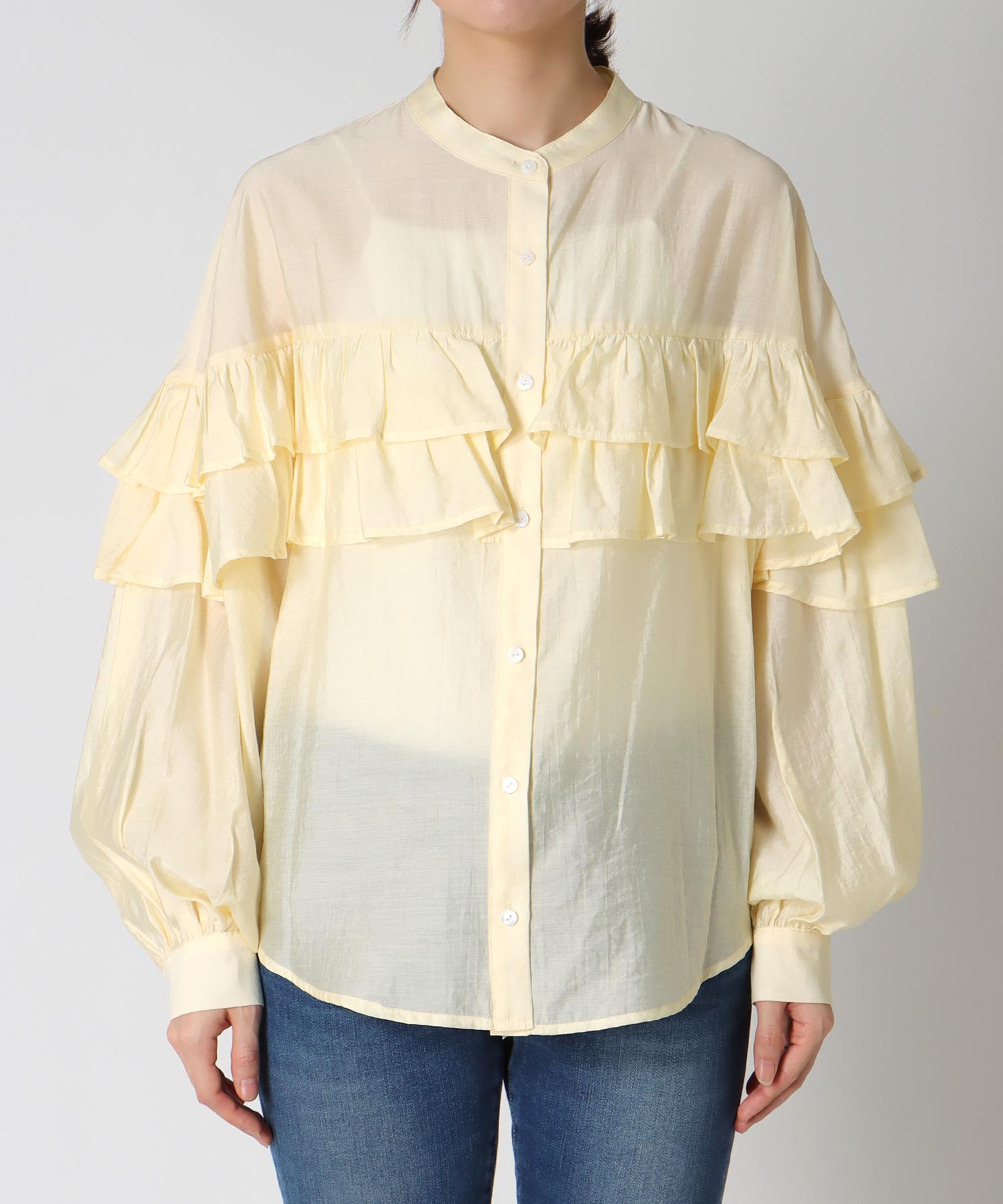 ダブルフリルシャツ