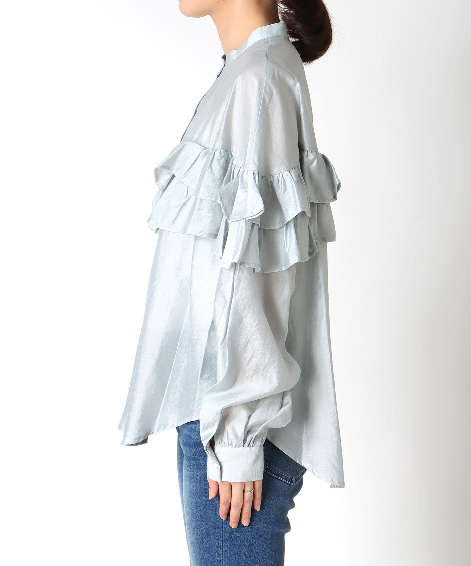 ダブルフリルシャツ