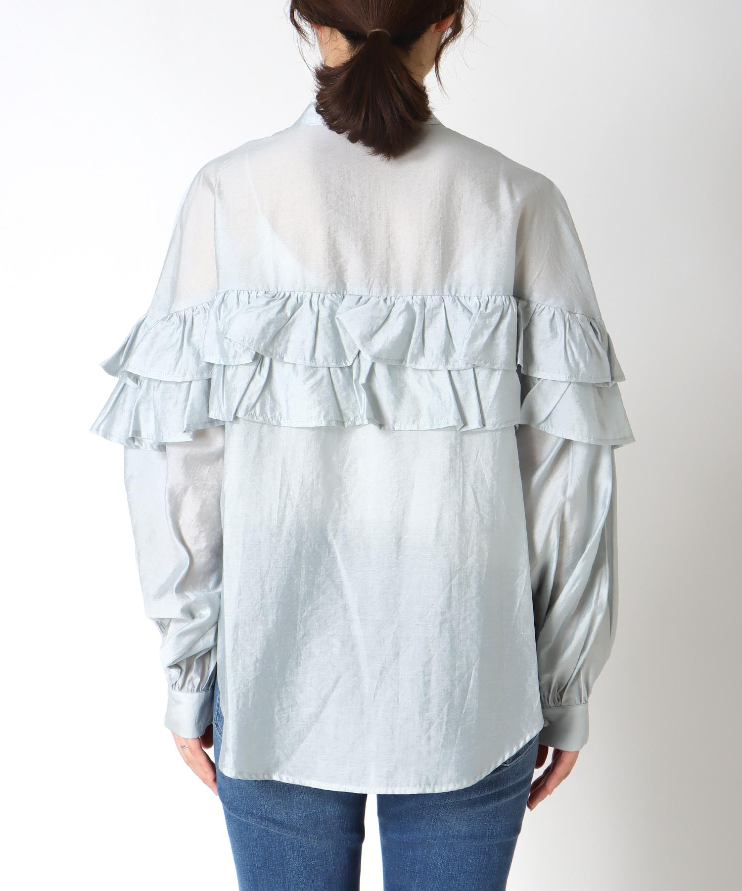 ダブルフリルシャツ
