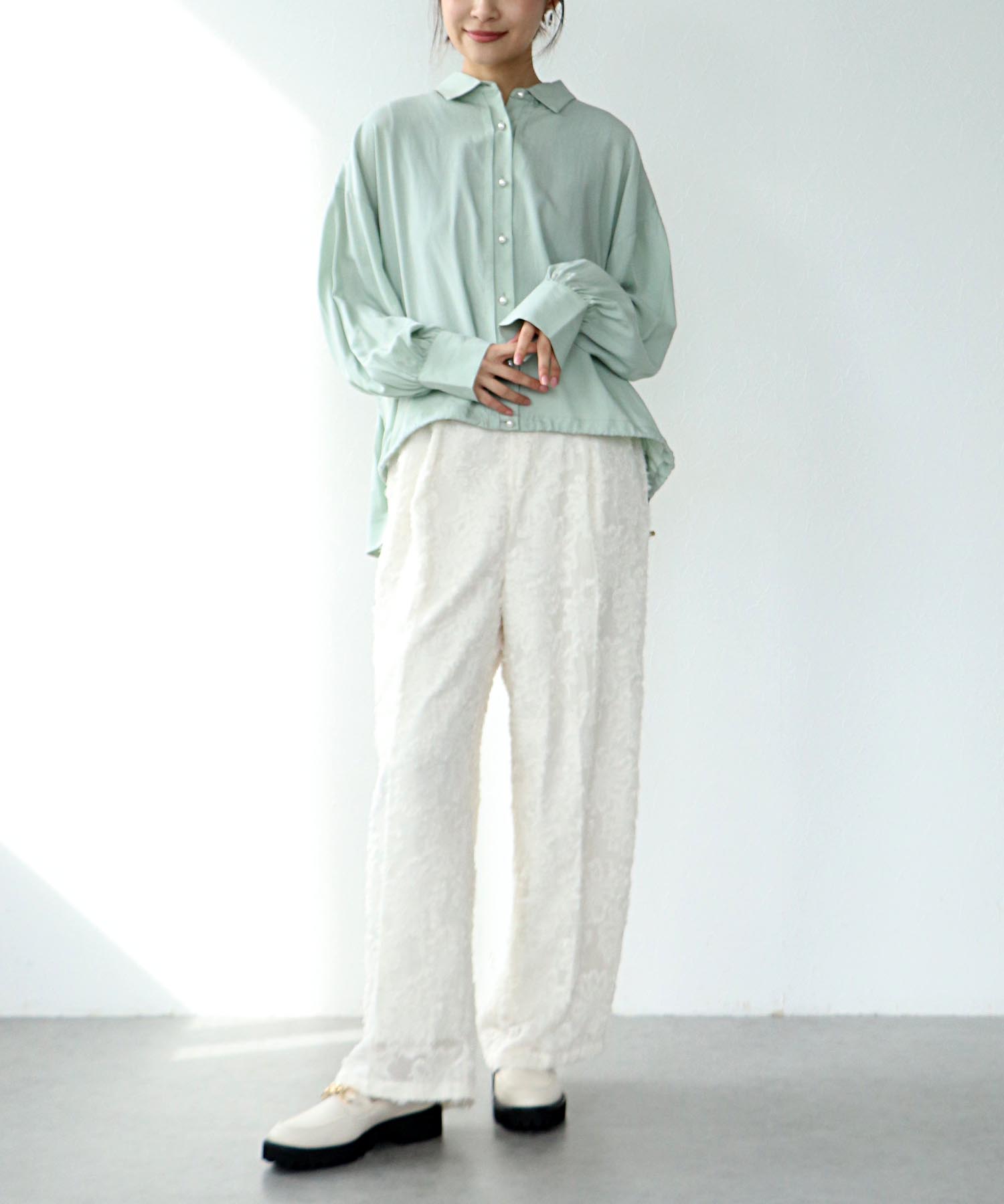 パール釦スピンドルシャツ