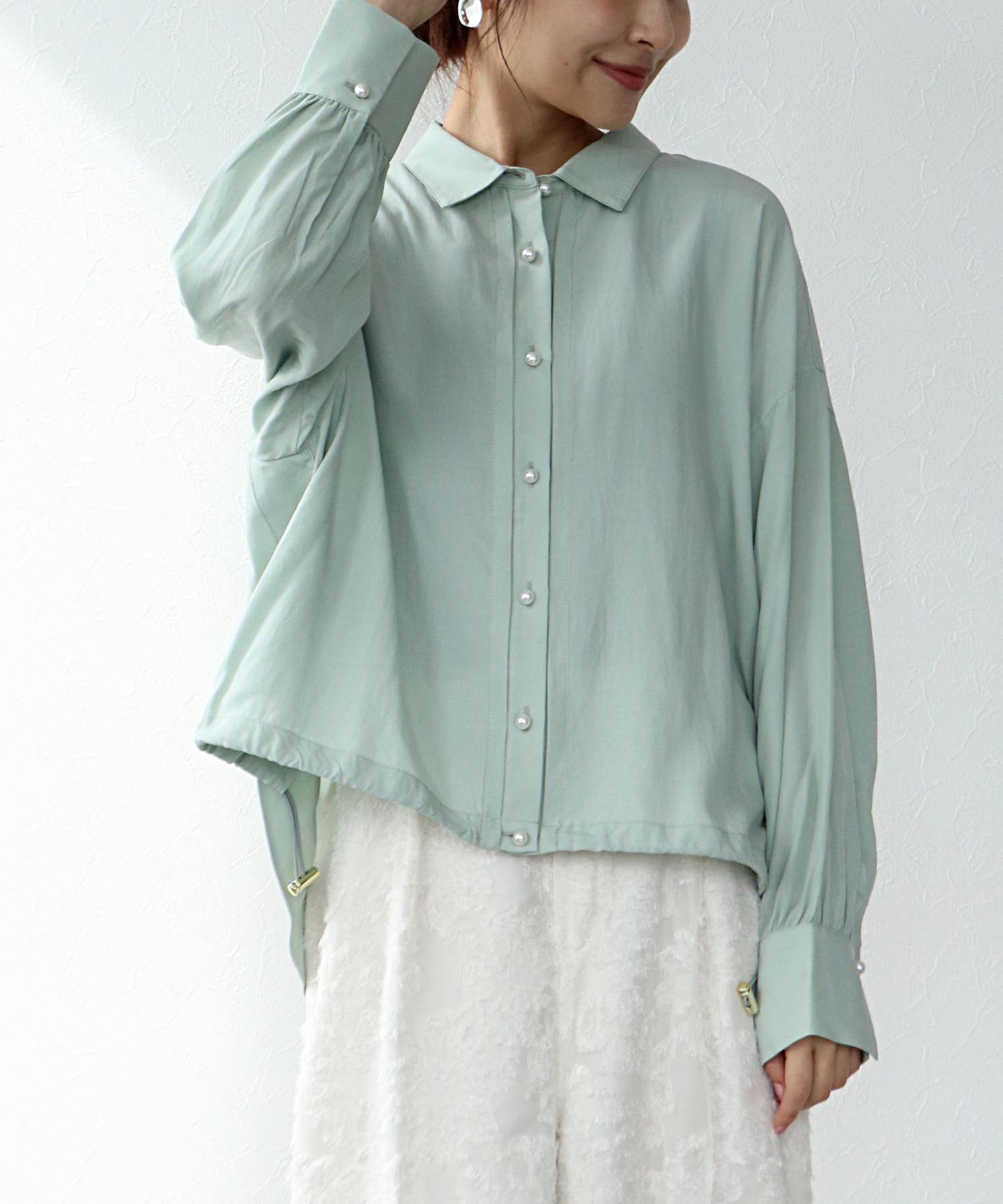 パール釦スピンドルシャツ
