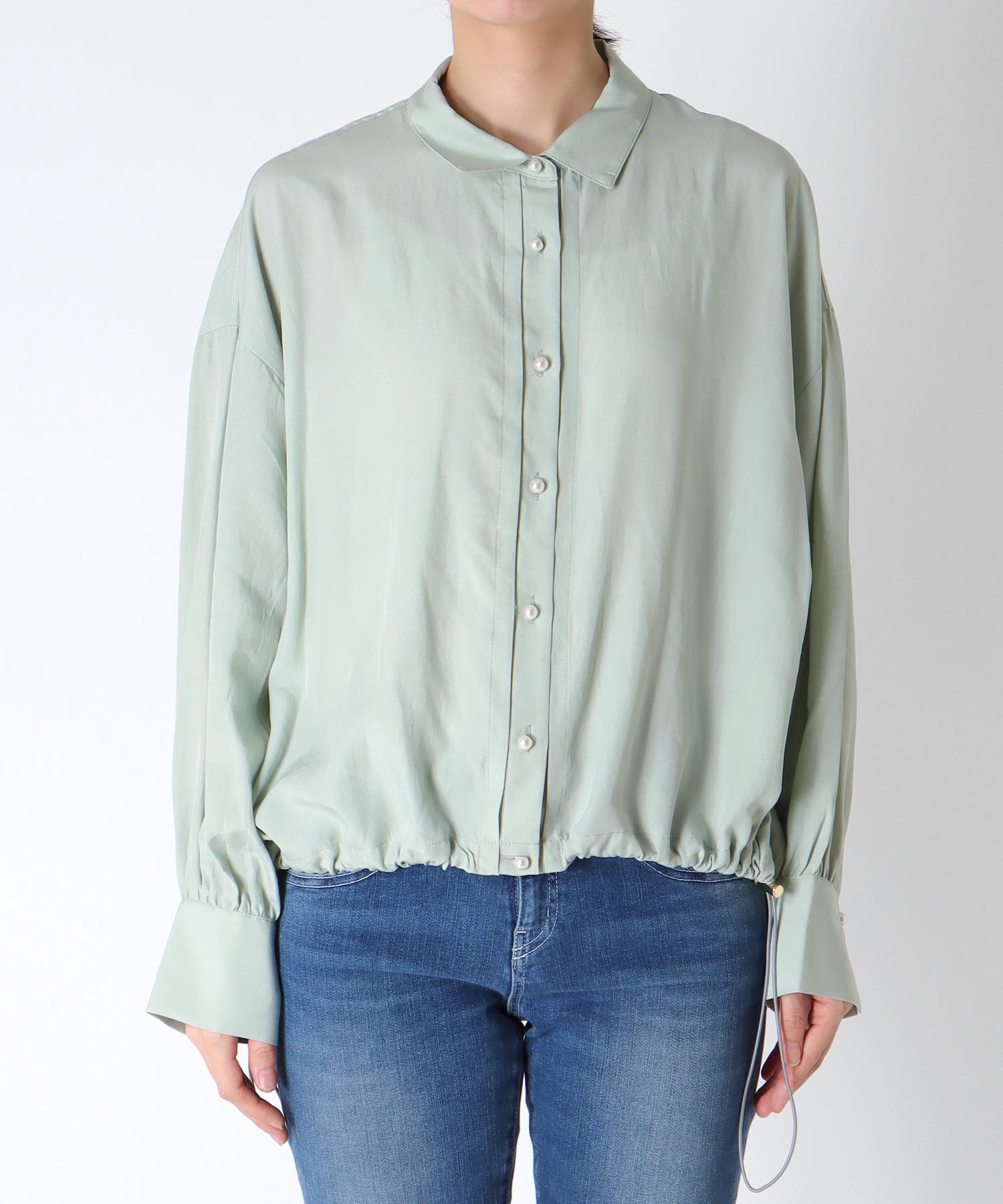 パール釦スピンドルシャツ