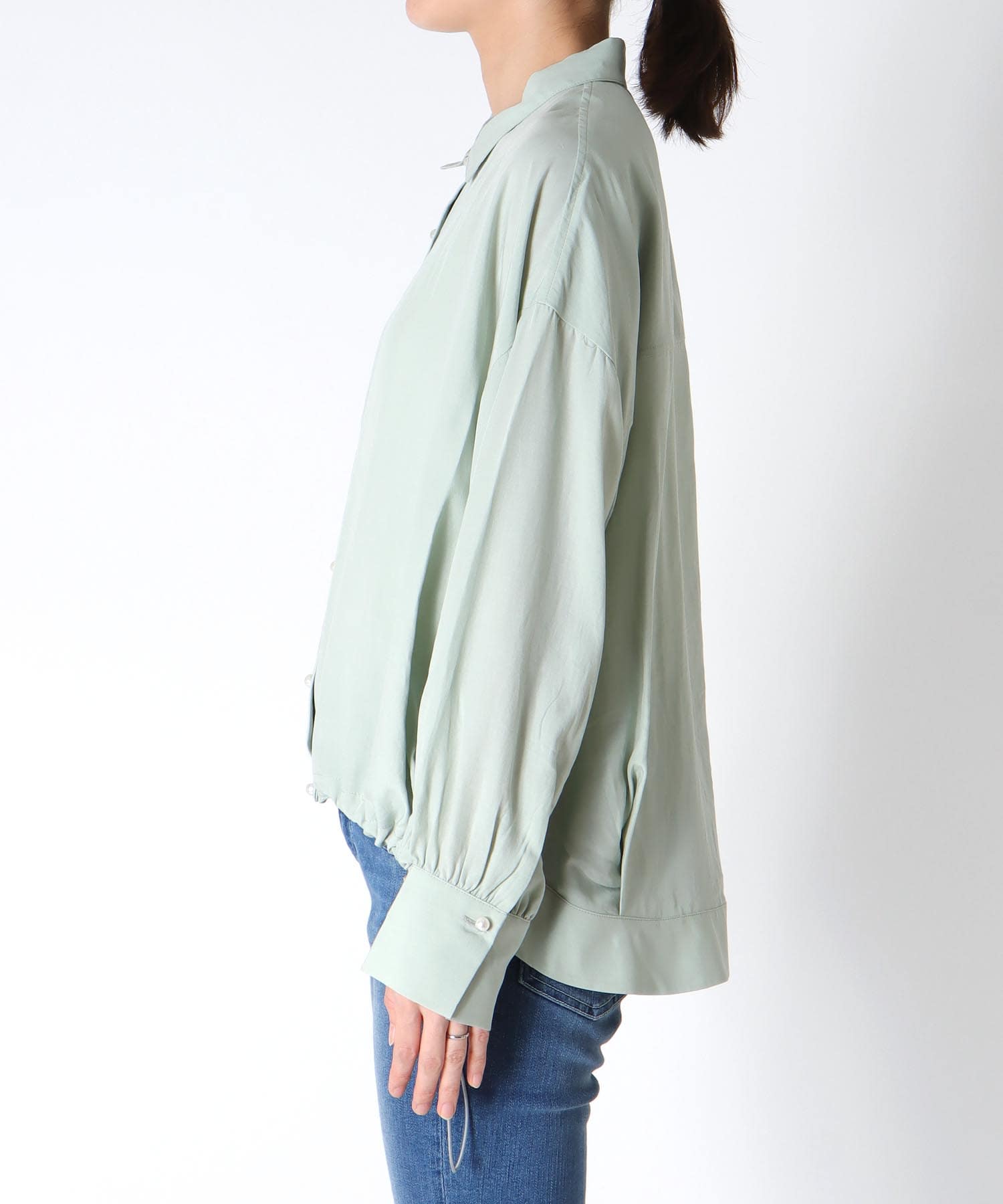 パール釦スピンドルシャツ