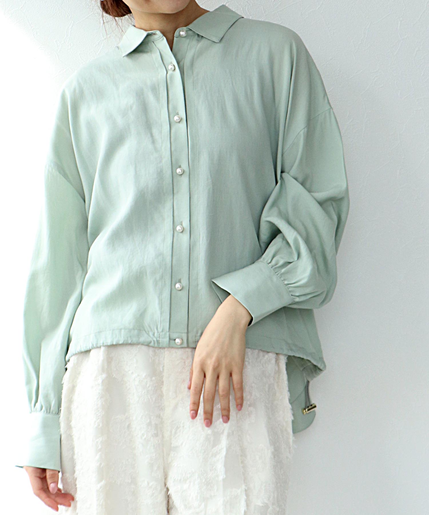 パール釦スピンドルシャツ
