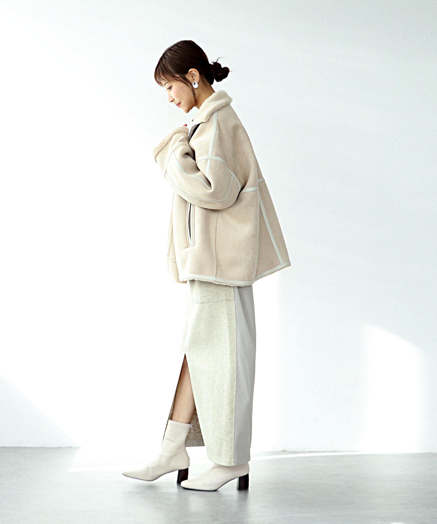 フェイクムートンショートコート