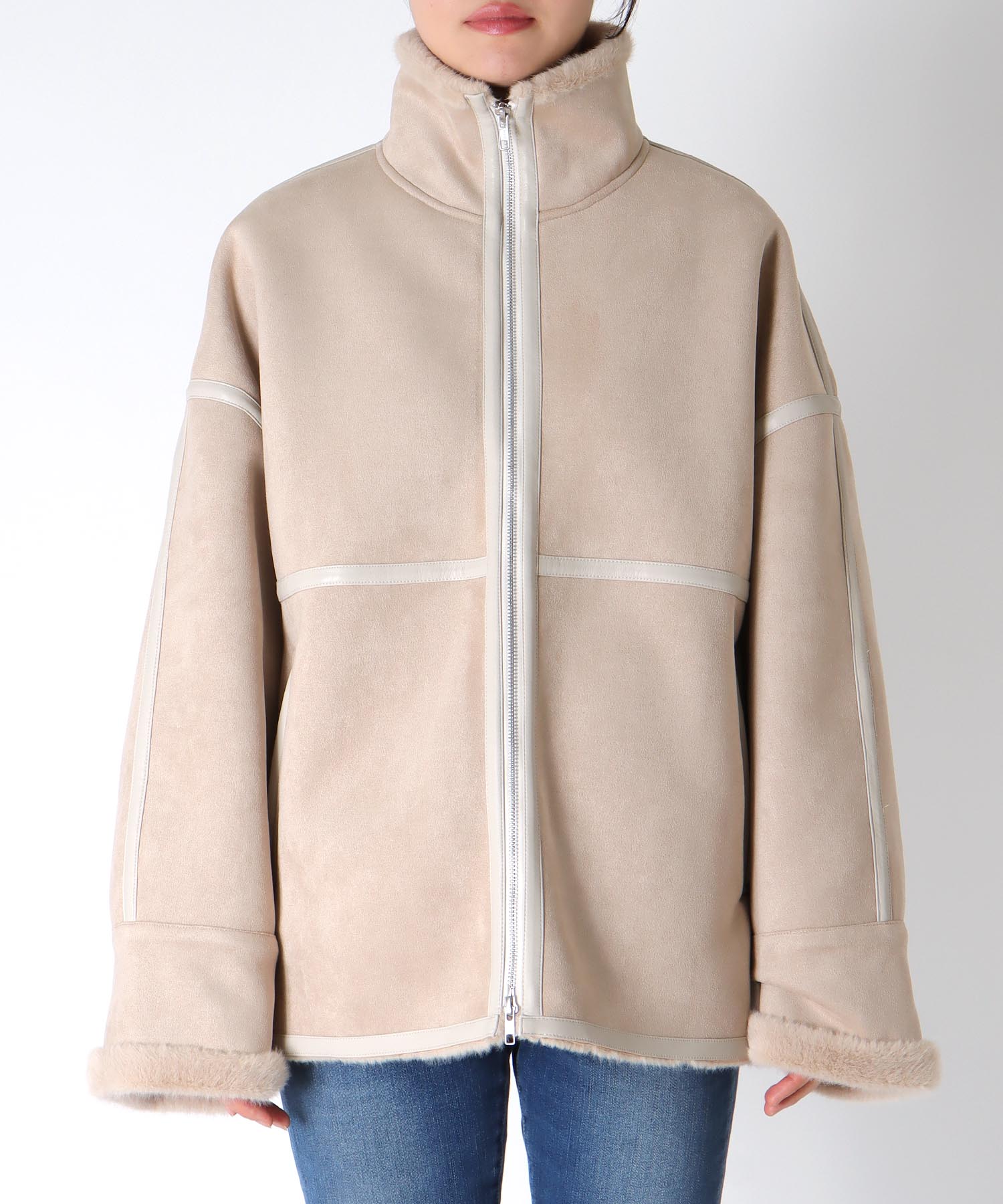 フェイクムートンショートコート