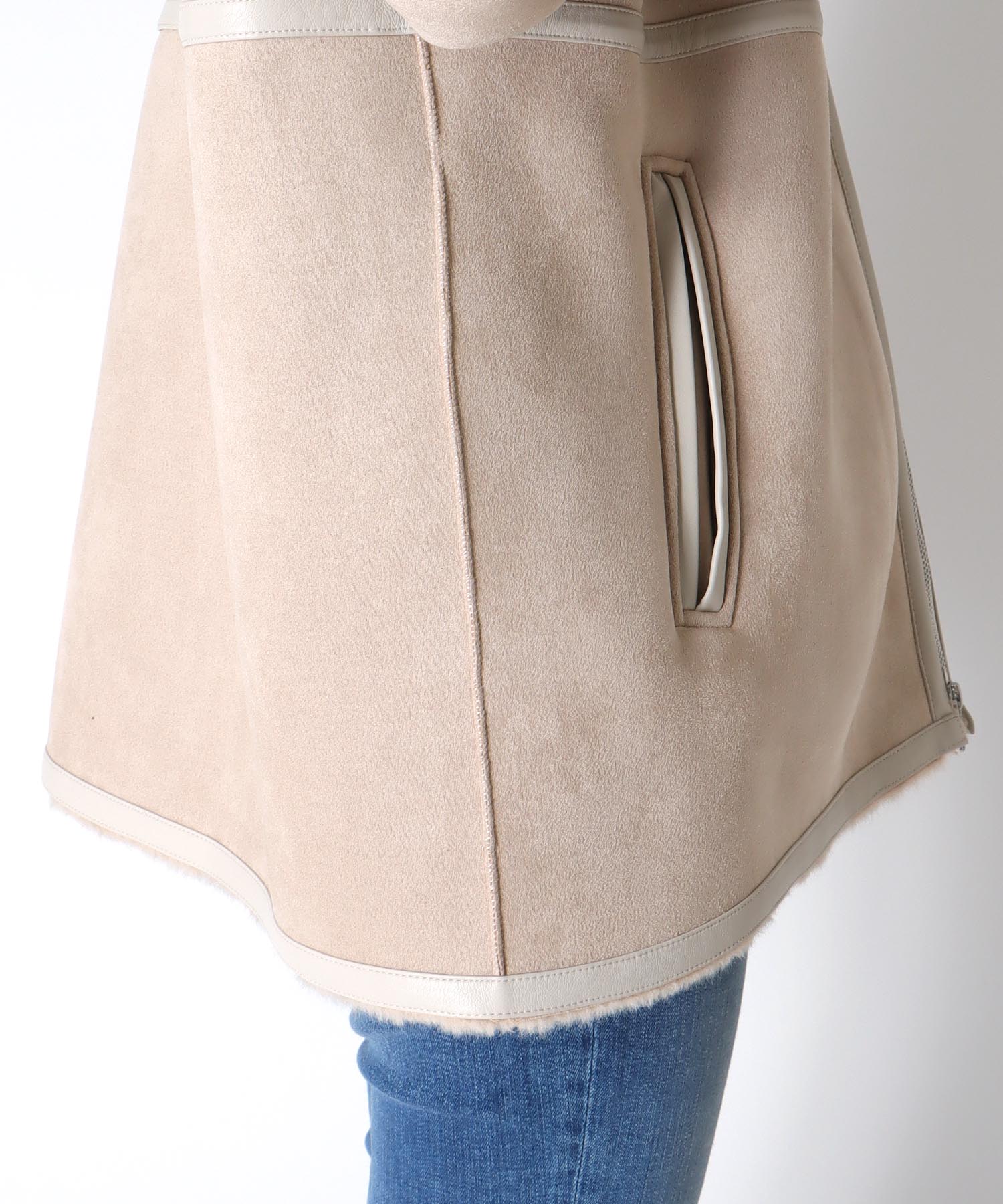 フェイクムートンショートコート