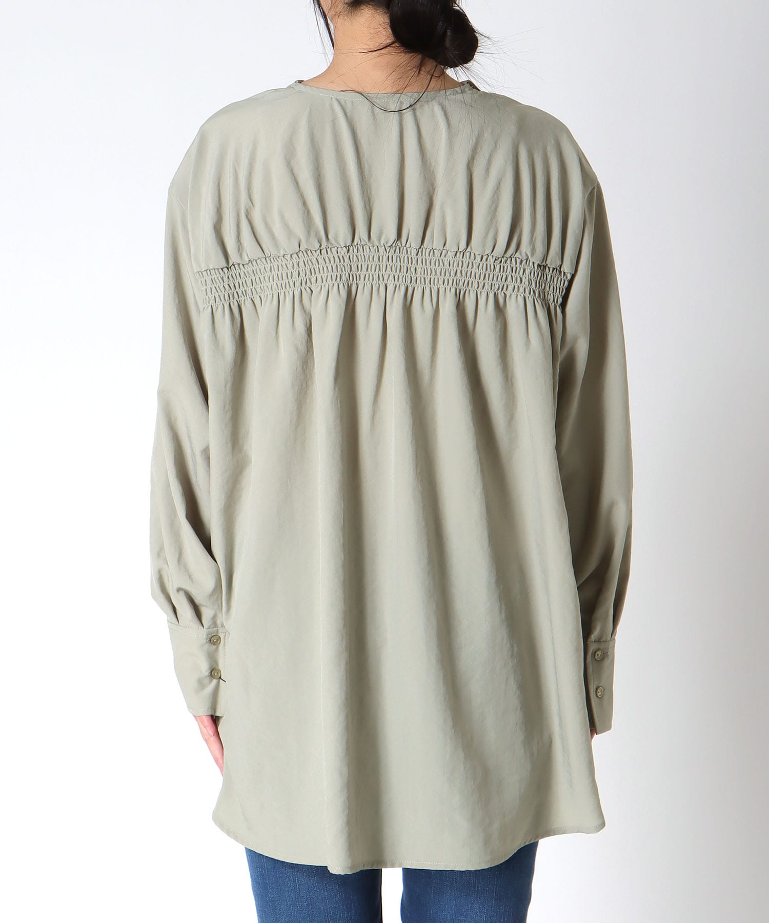 ナチュラルエアータンブラーブラウス