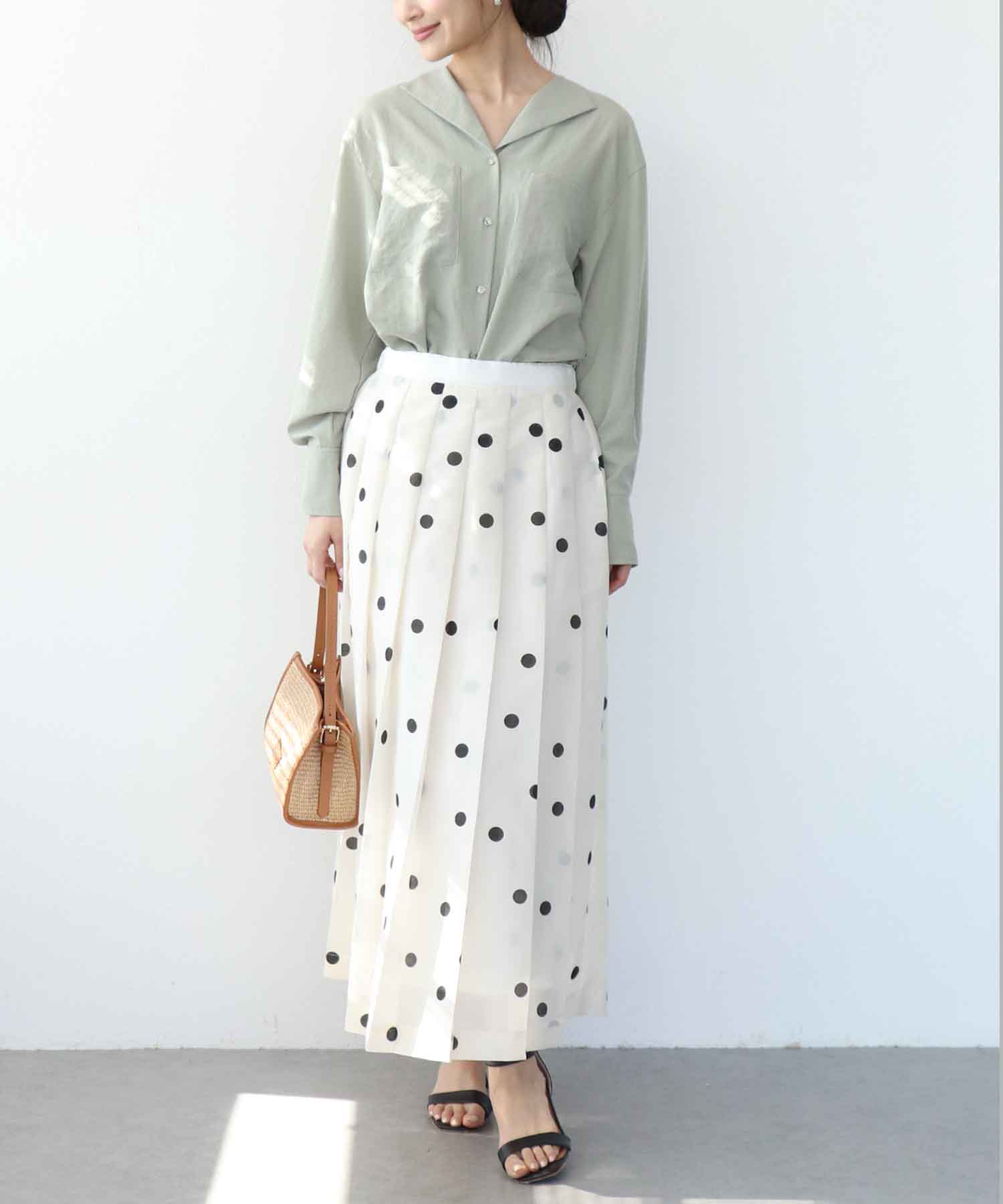 ナチュラルエアータンブラーブラウス