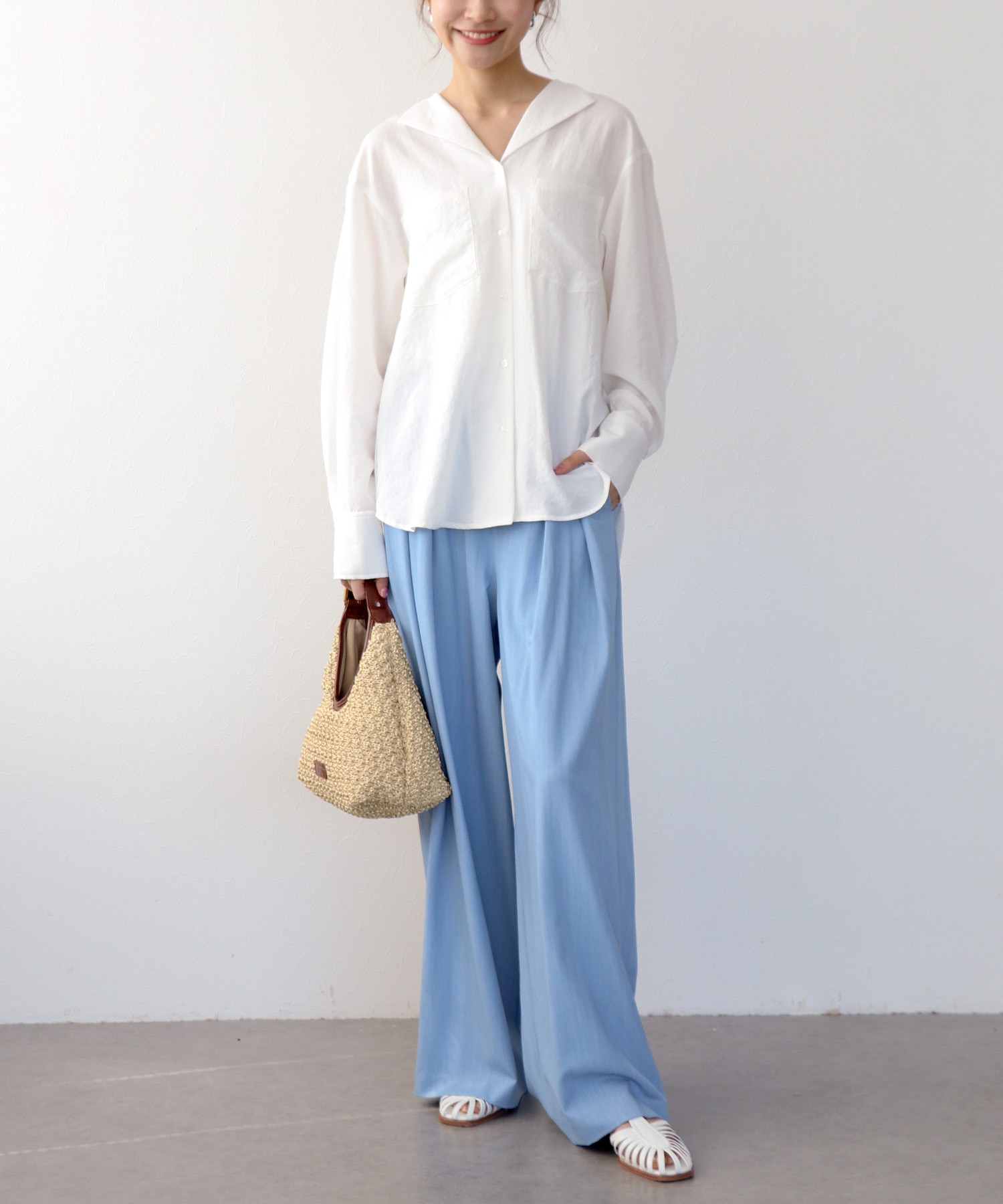 ナチュラルエアータンブラーブラウス