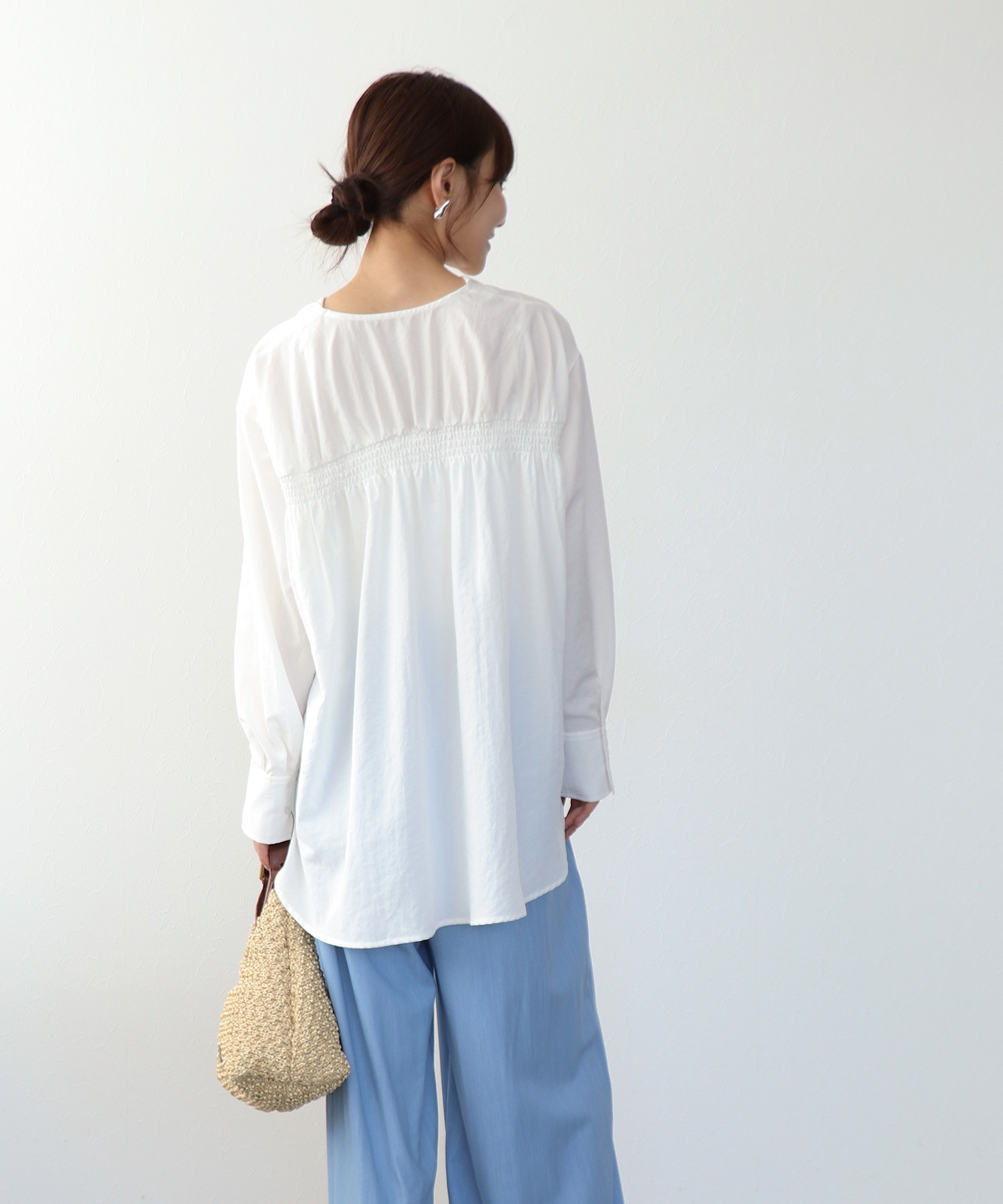 ナチュラルエアータンブラーブラウス