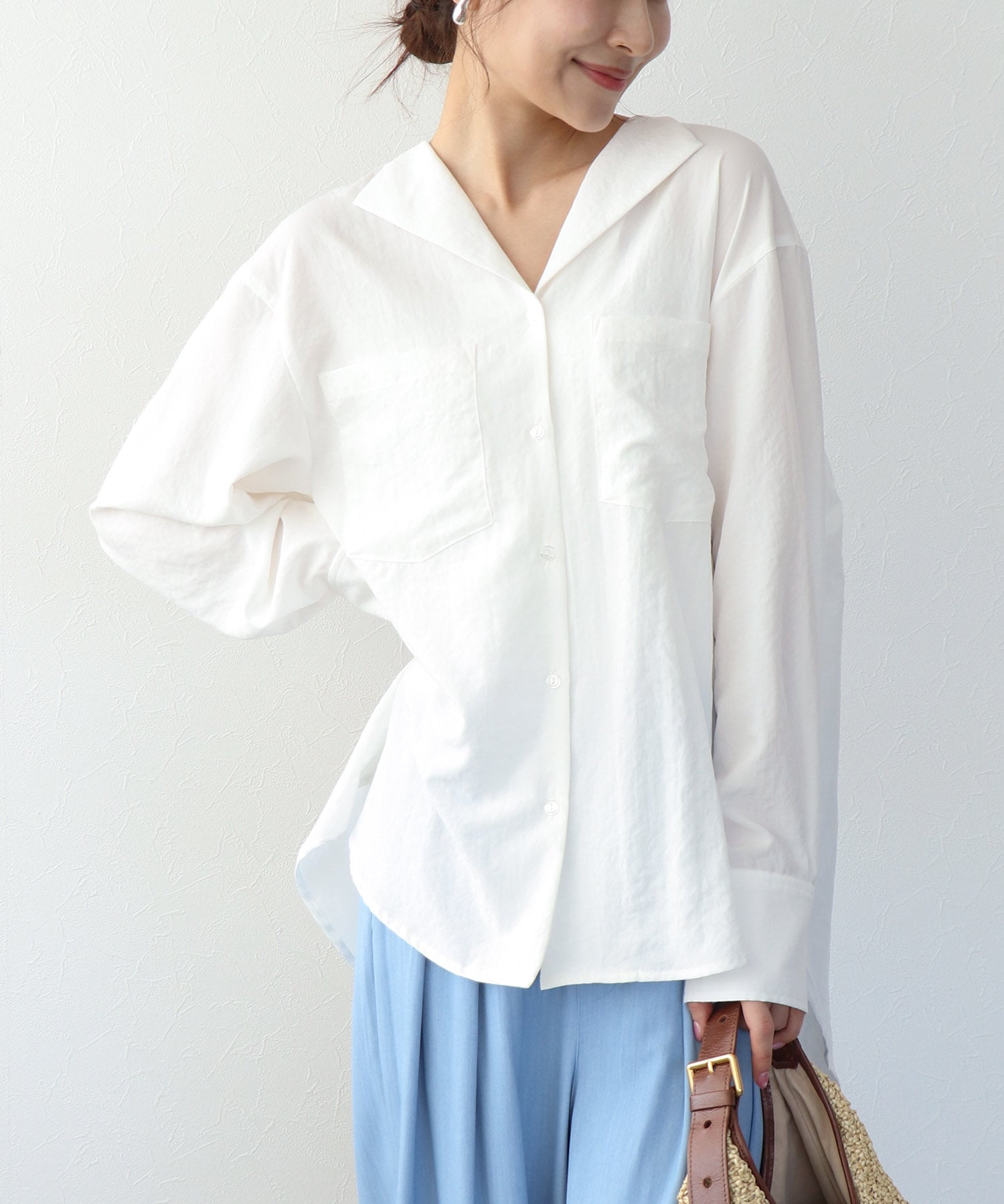 ナチュラルエアータンブラーブラウス