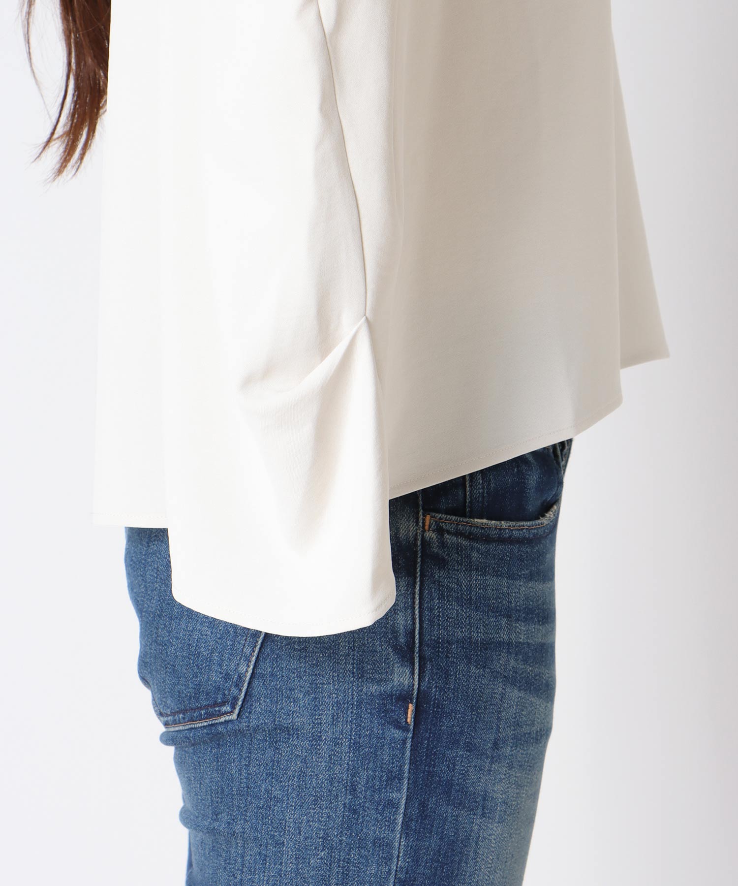 ハイストレッチカルゼワッシャーブラウス