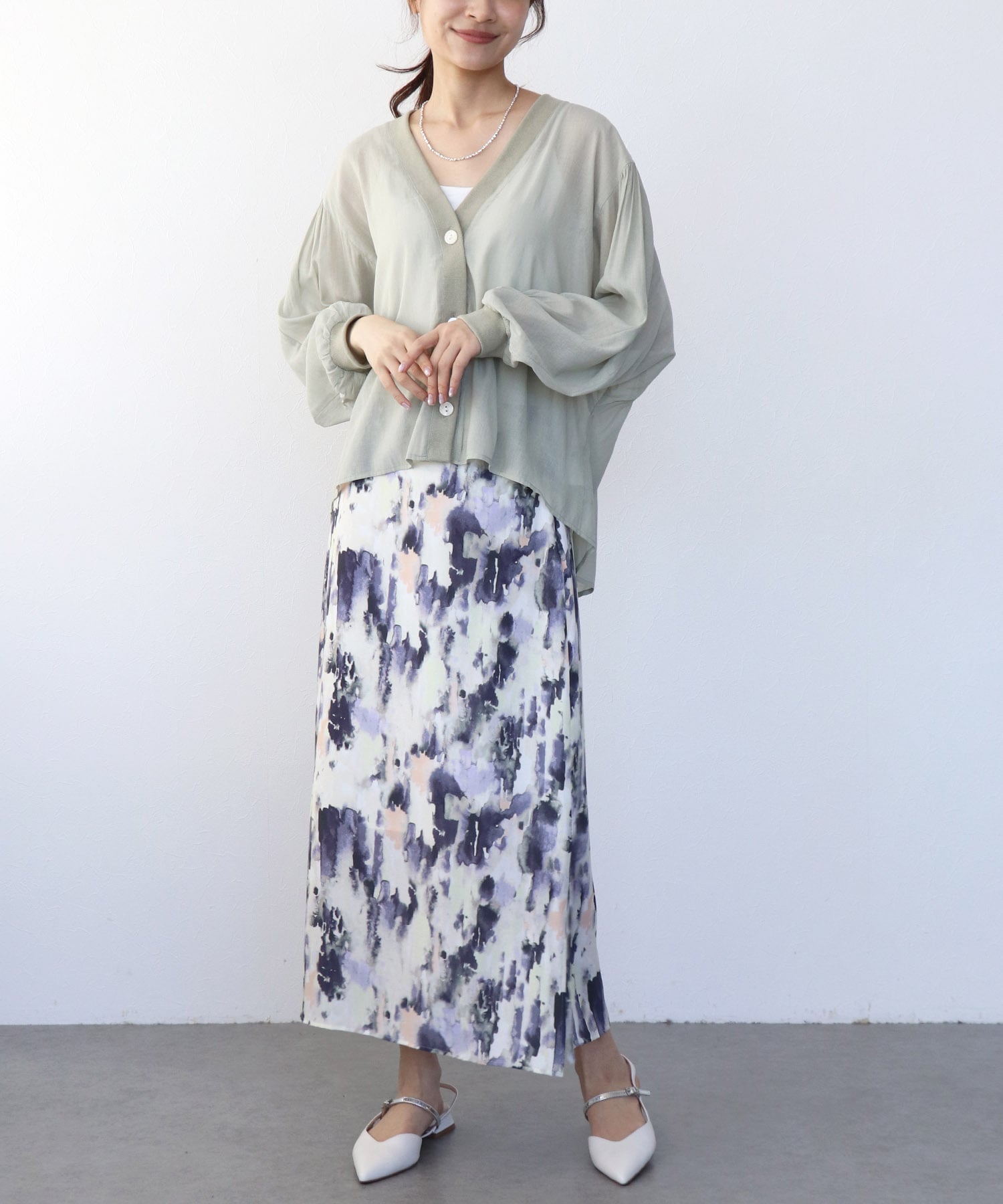 麻調シアリーボイルシャツ