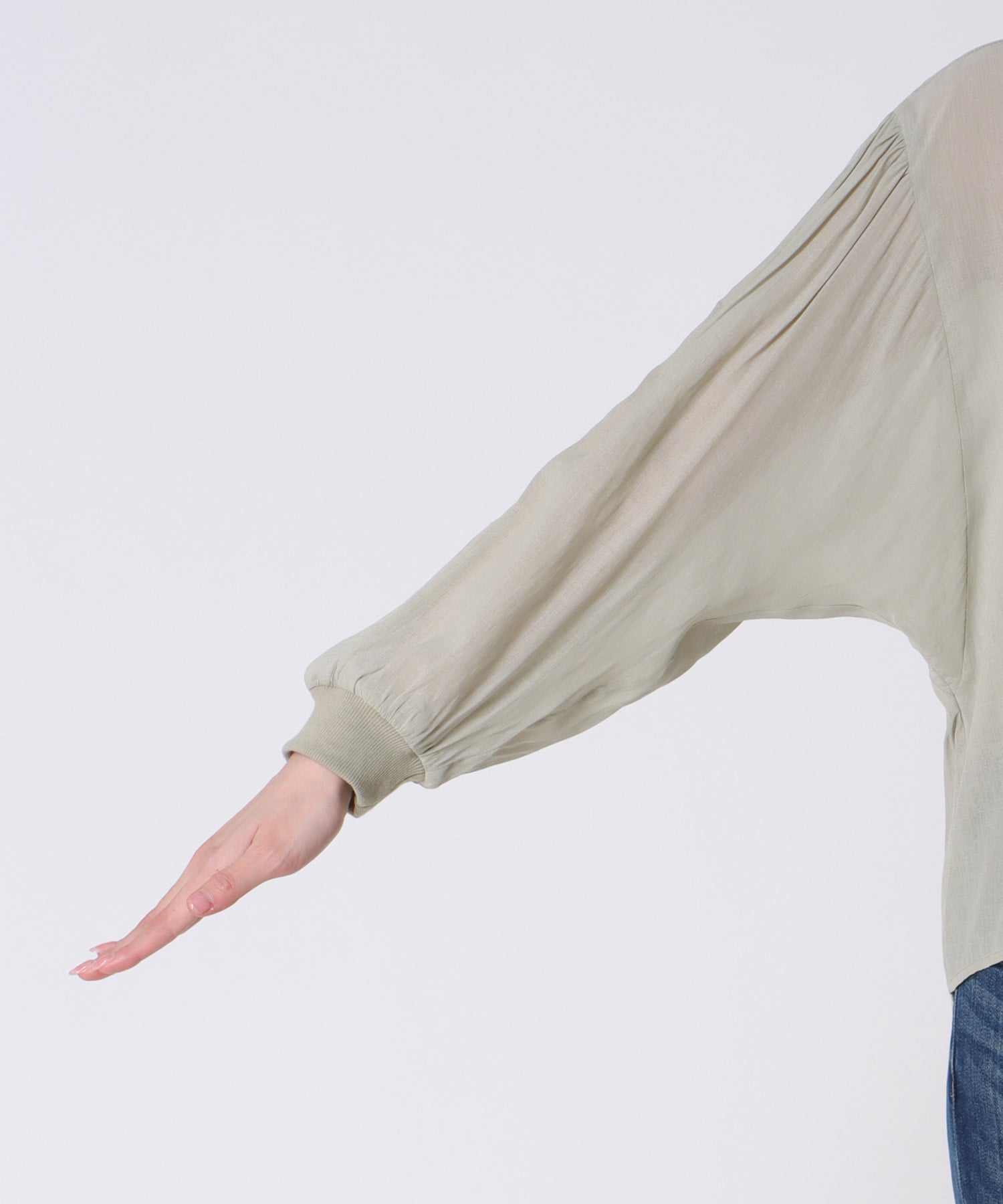 麻調シアリーボイルシャツ