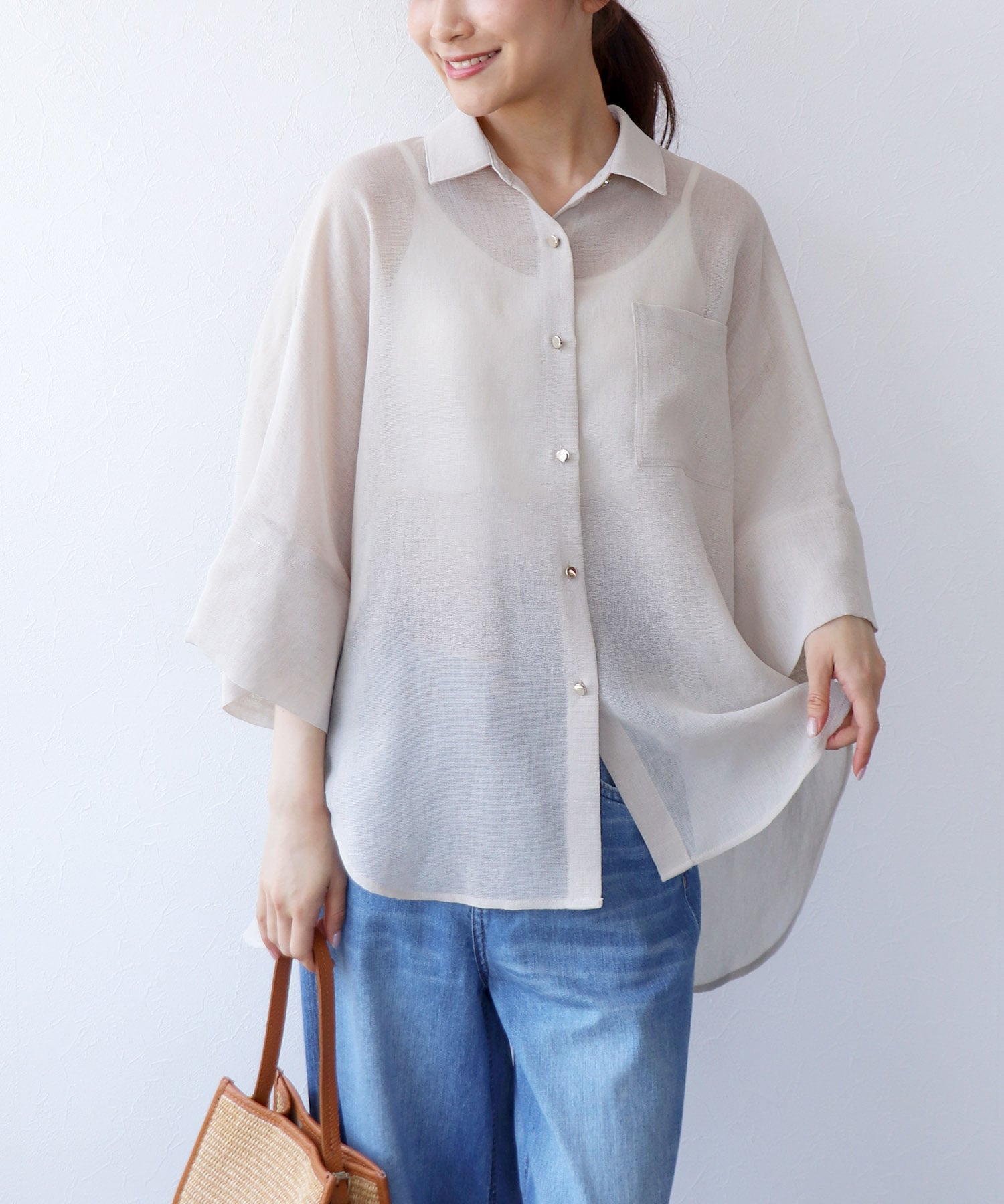リニッシュバックスリットシャツ