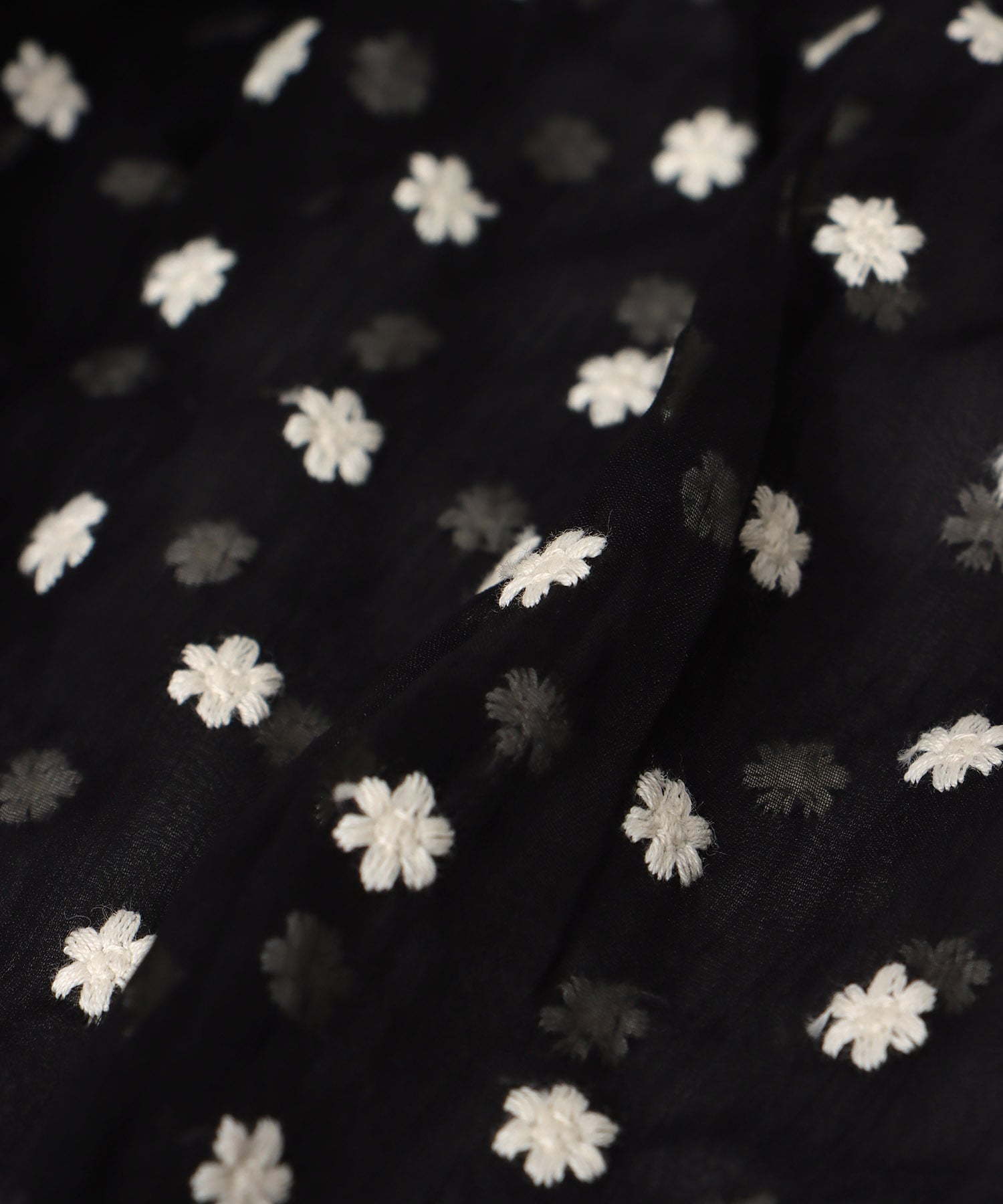 楊柳フラワー刺繍シャツカーデ