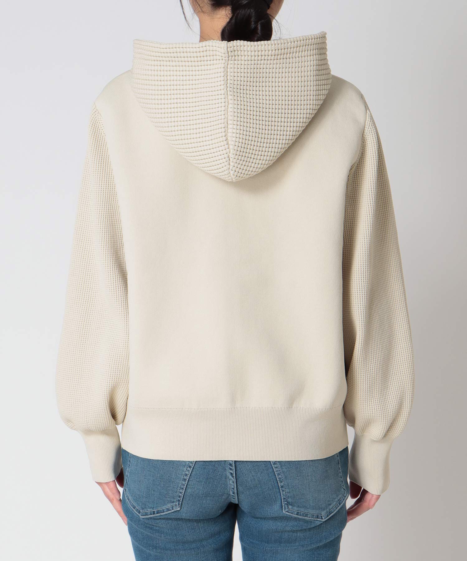 フードニットパーカー