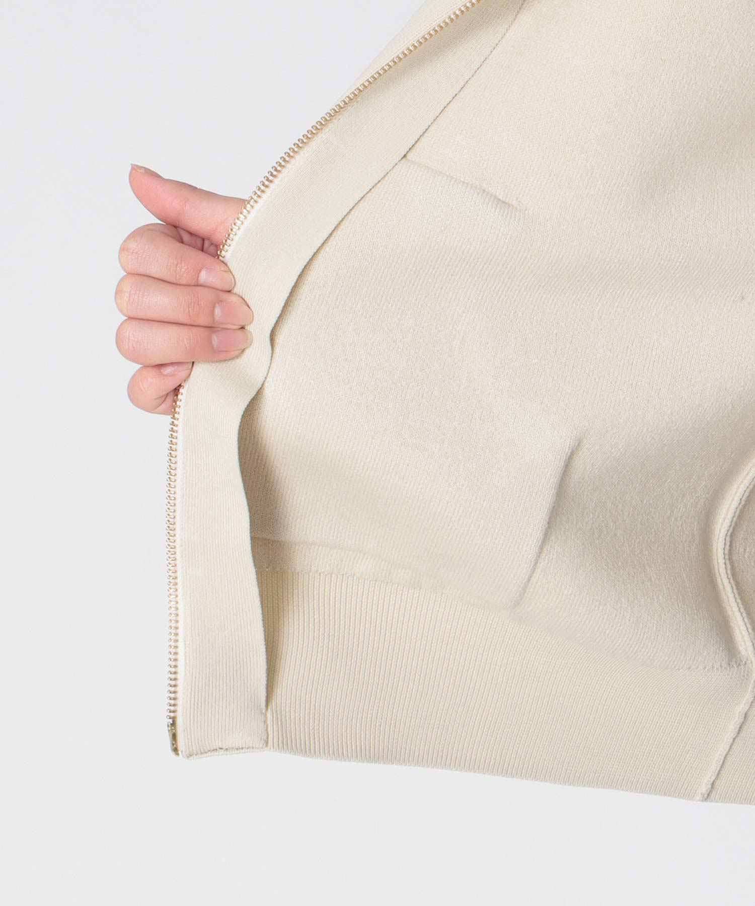 フードニットパーカー