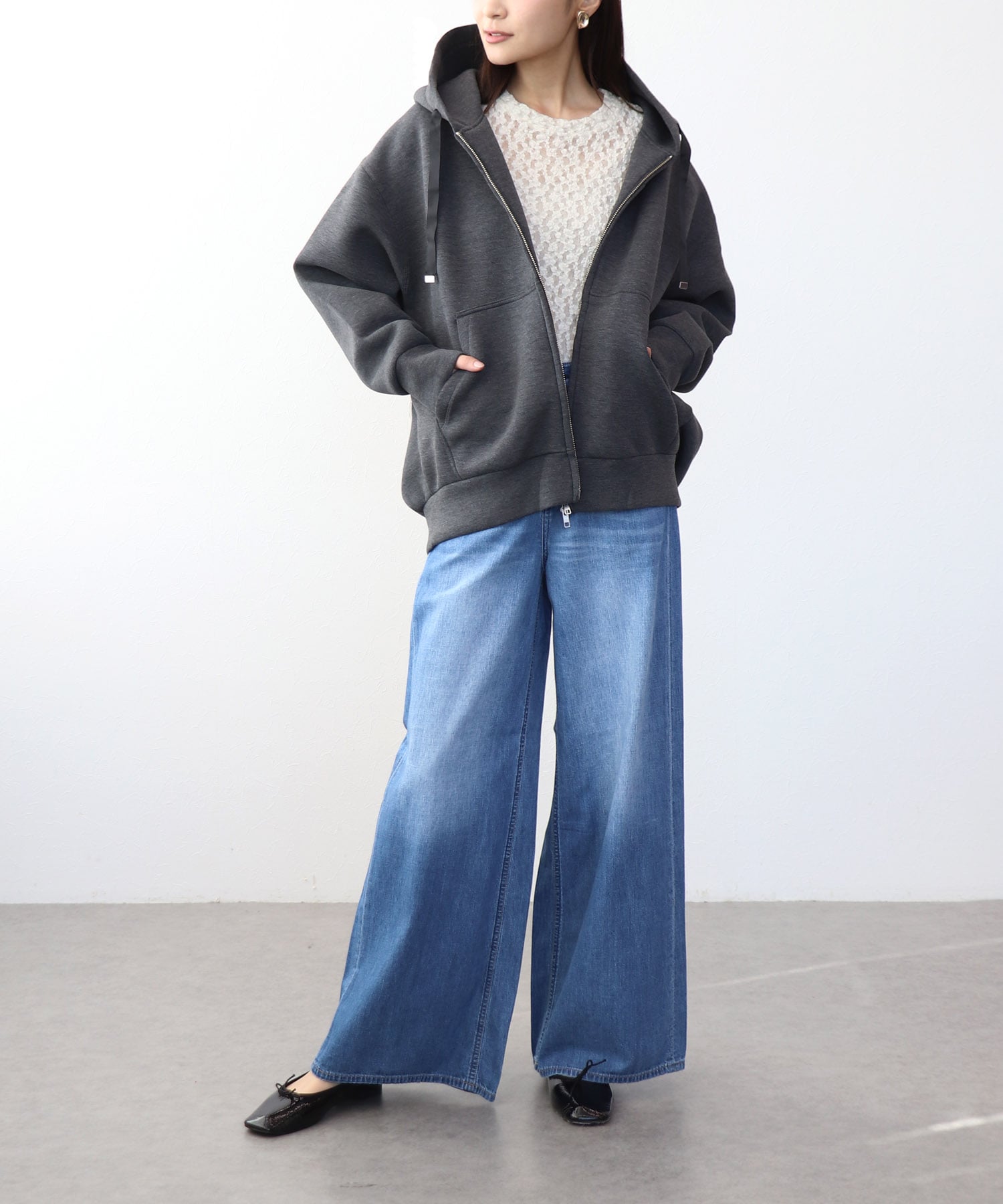 エアリーダンボール ZIPパーカー