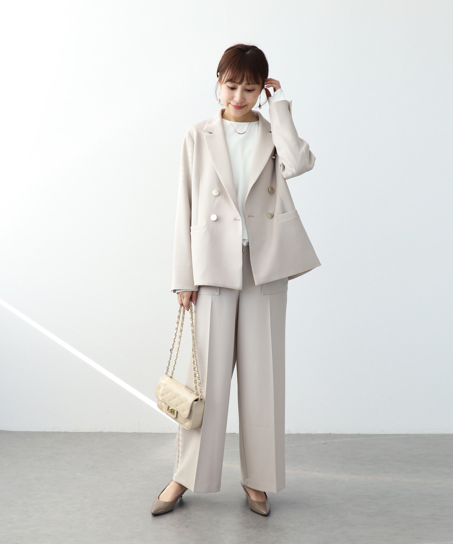 メランジ2wayカルゼジャケット