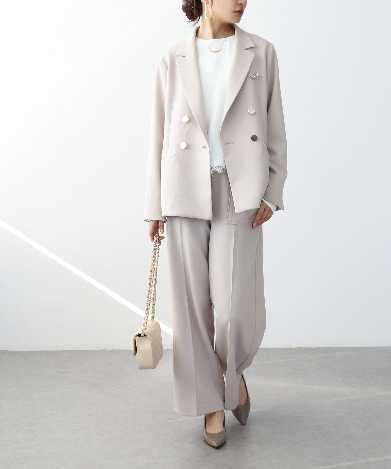 メランジ2wayカルゼジャケット