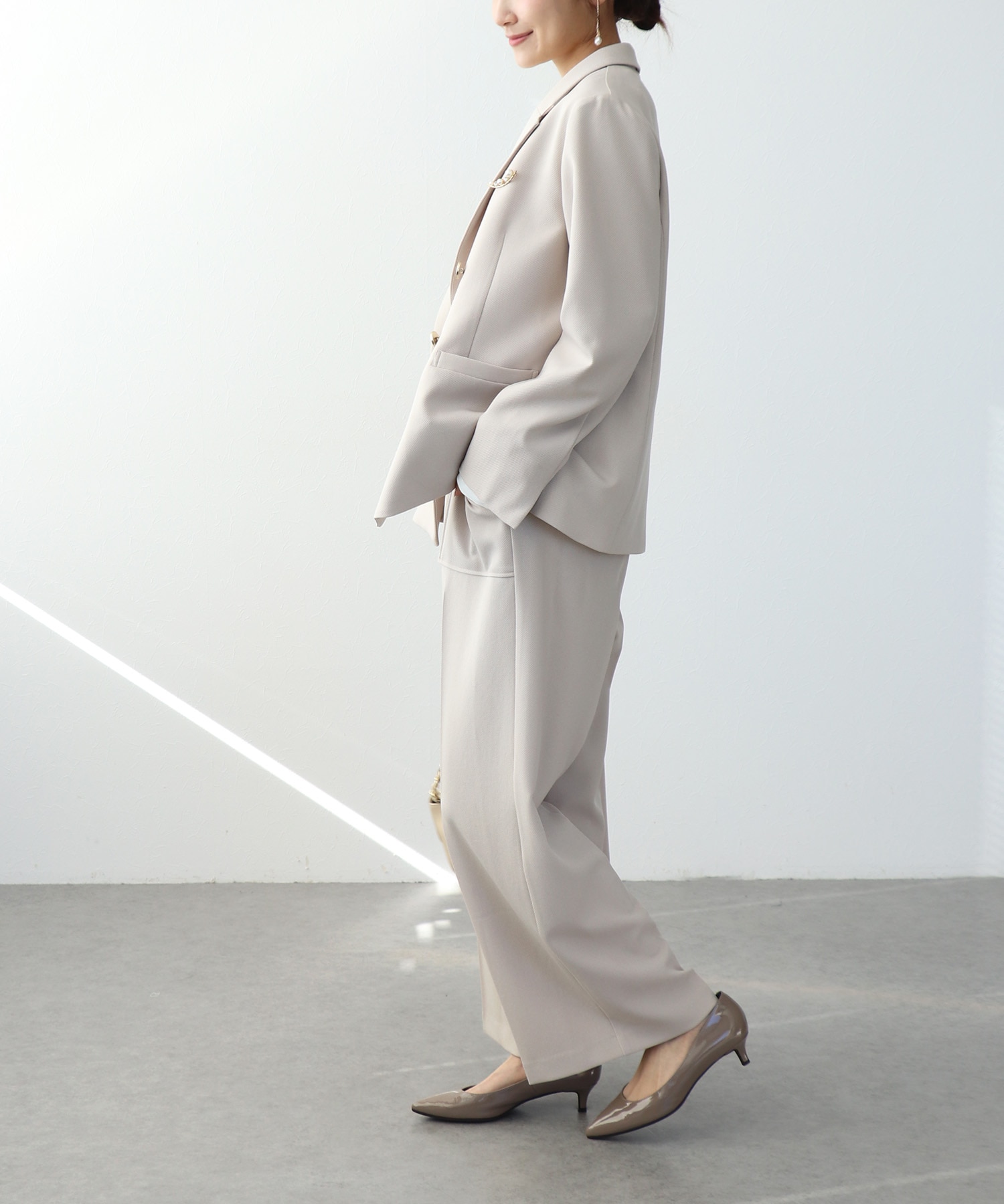 メランジ2wayカルゼジャケット