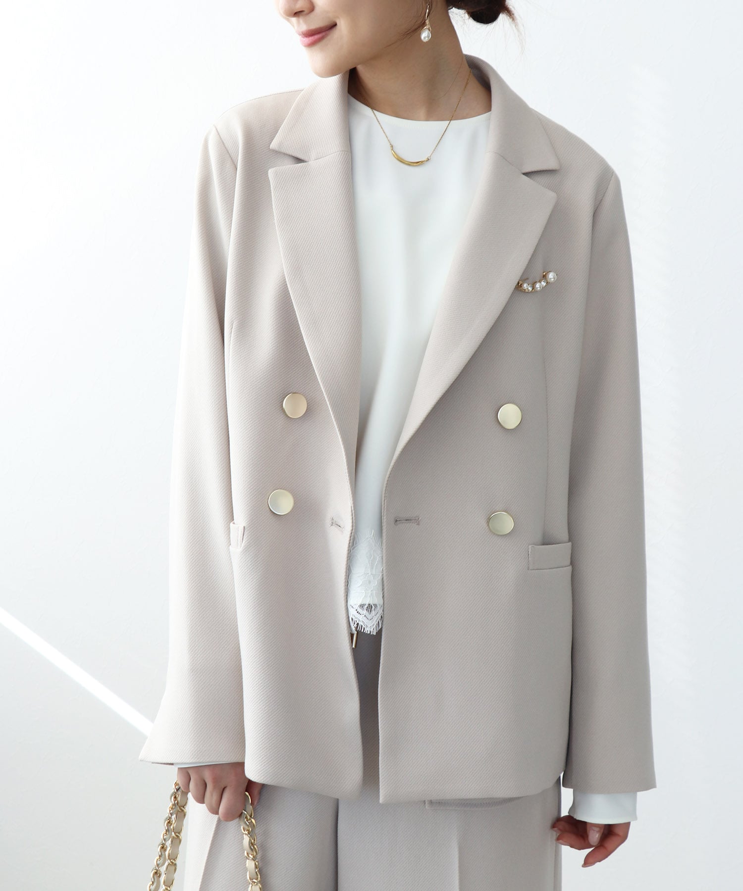 メランジ2wayカルゼジャケット