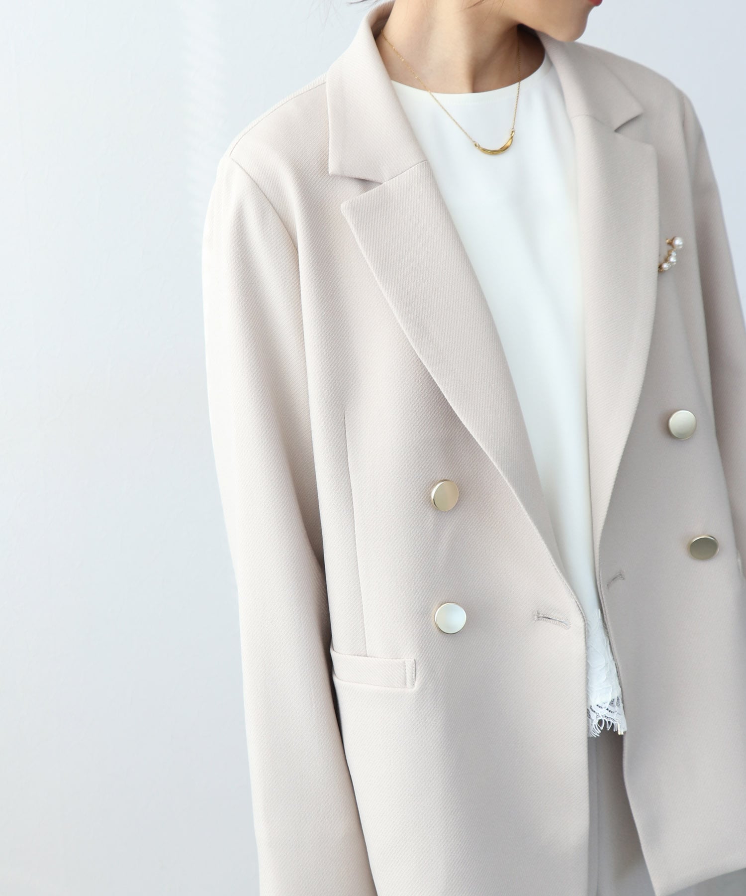 メランジ2wayカルゼジャケット