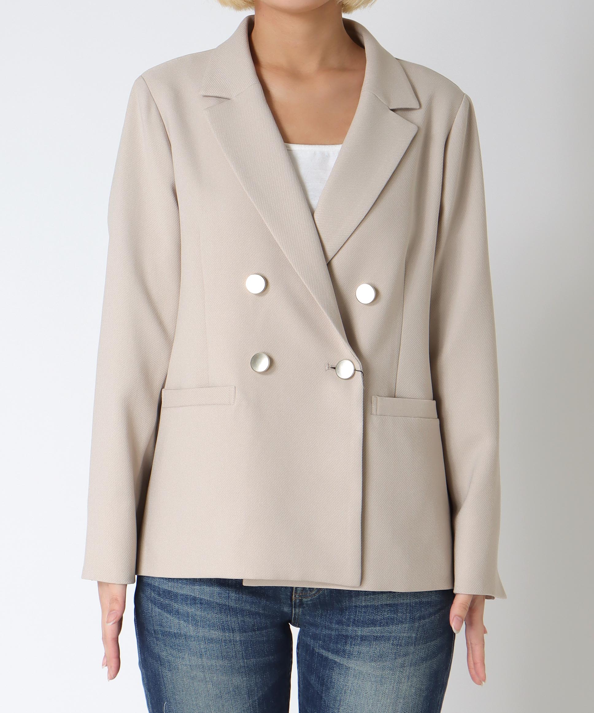 メランジ2wayカルゼジャケット