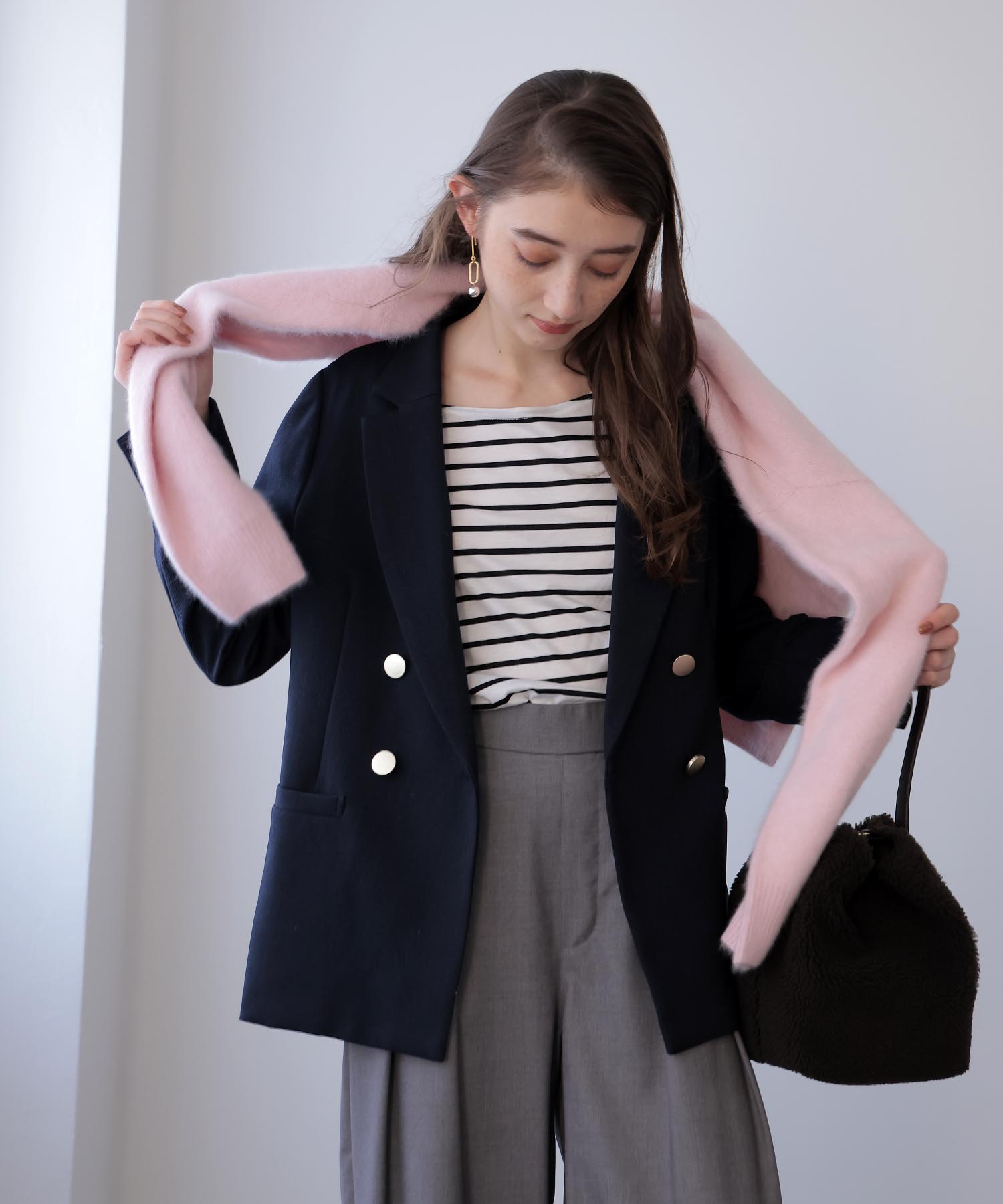 メランジ2wayカルゼジャケット